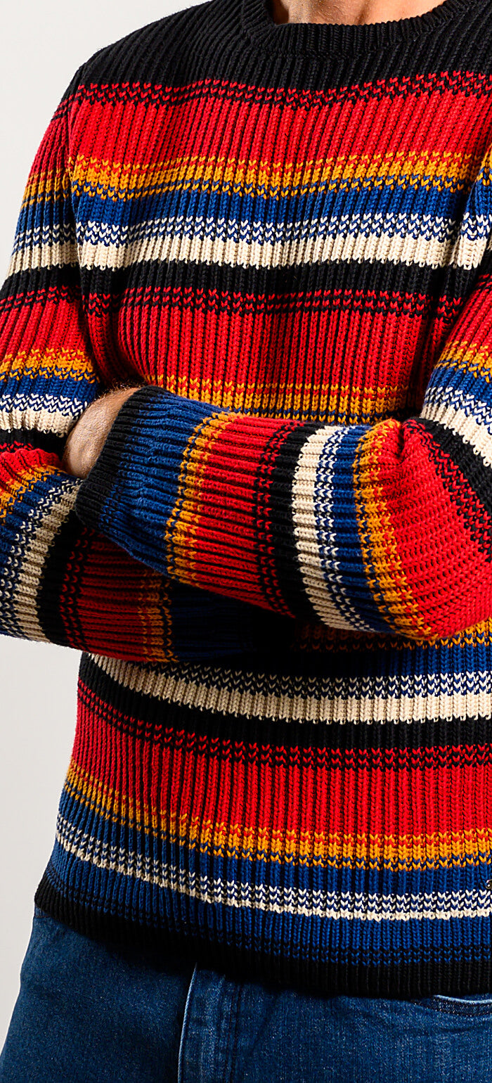 Bavlnený prúžkovaný pulóver