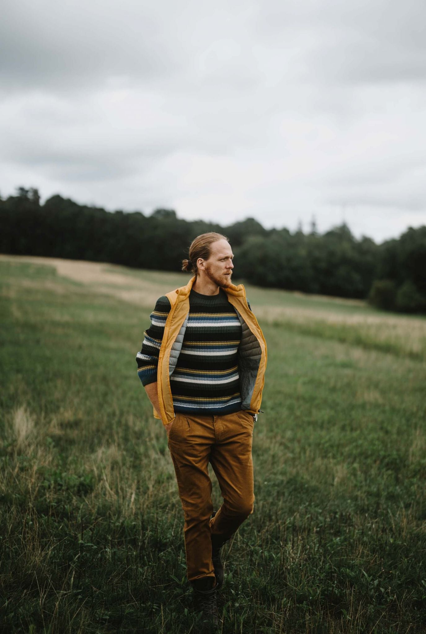 Bavlnený prúžkovaný pulóver