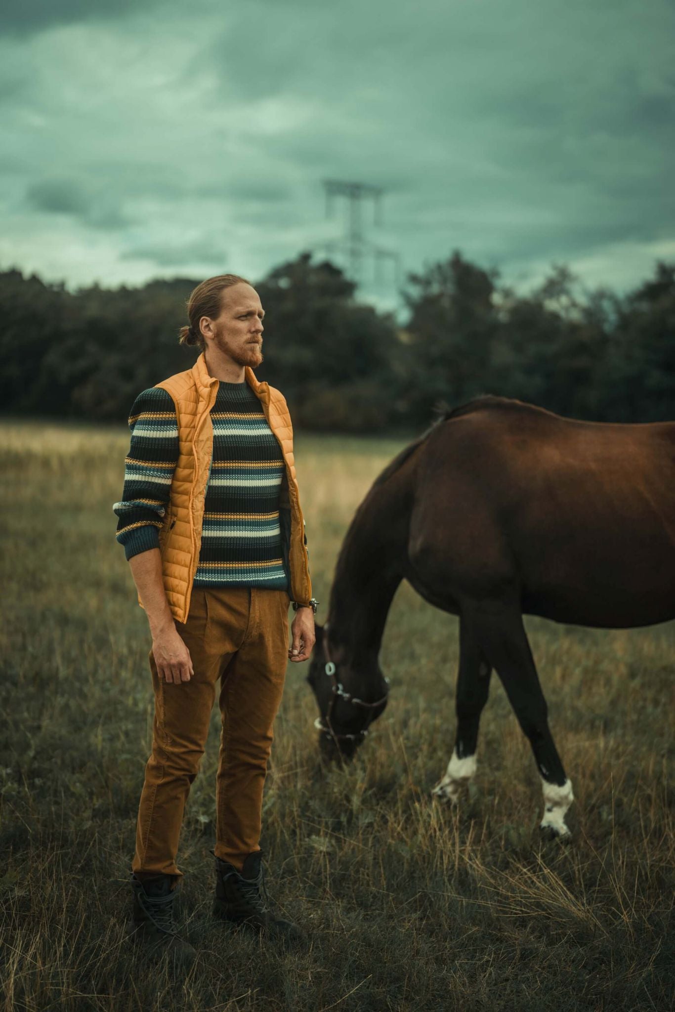 Bavlnený prúžkovaný pulóver