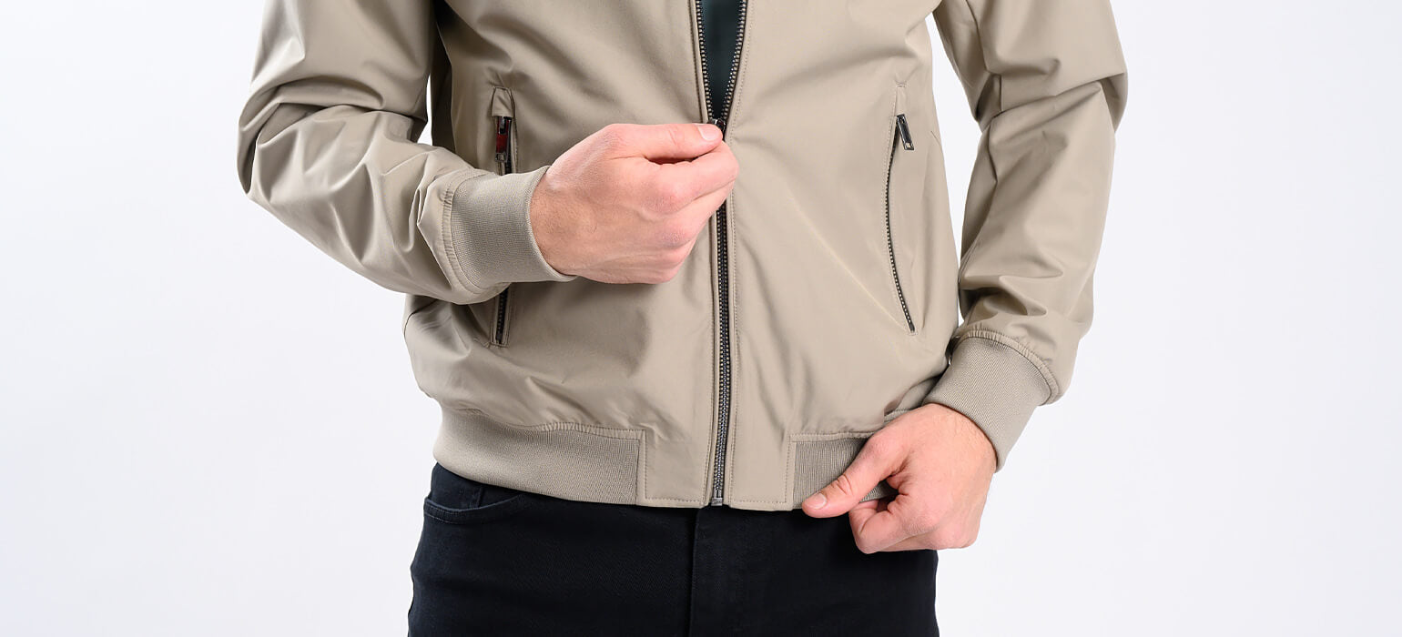 Béžová prechodná bunda