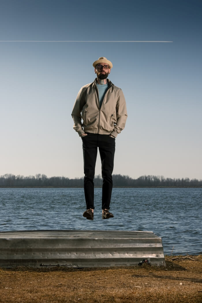 Béžová prechodná bunda