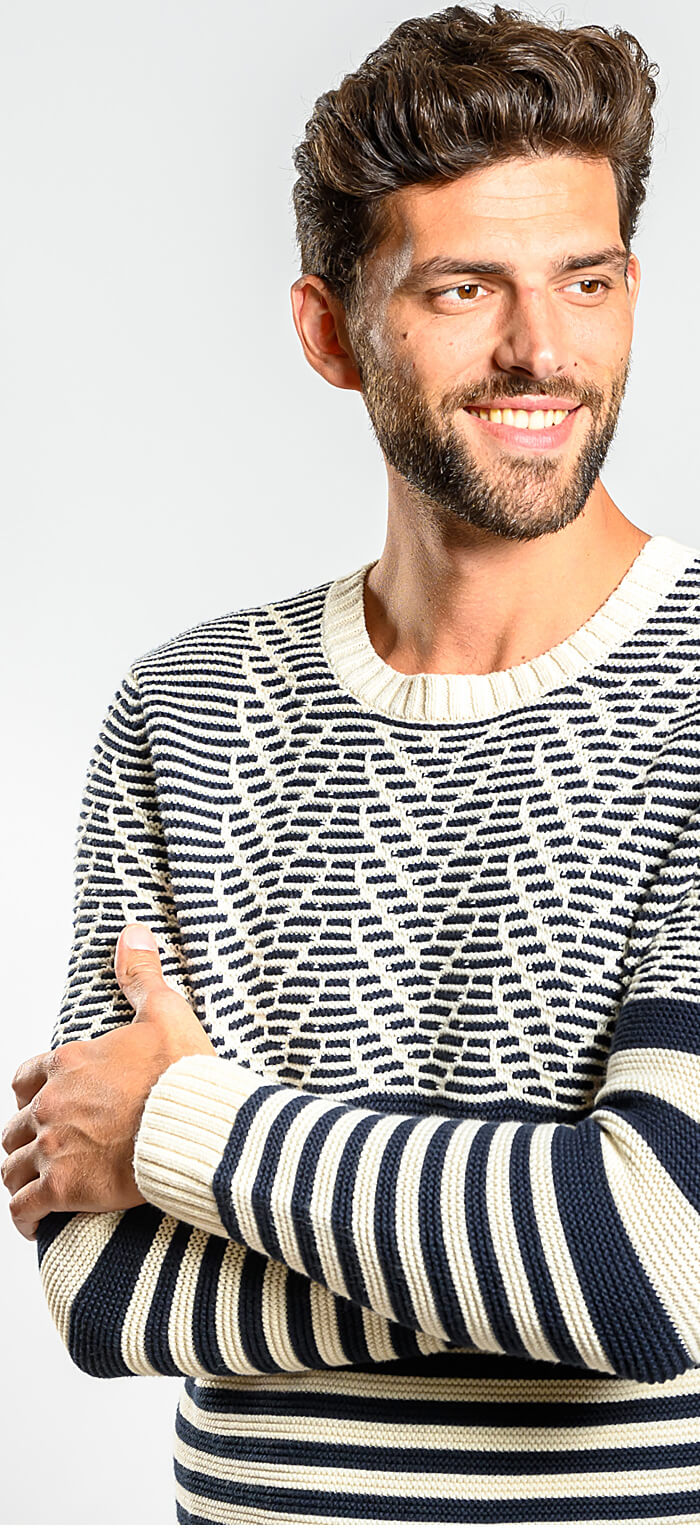 Béžový bavlnený pulóver