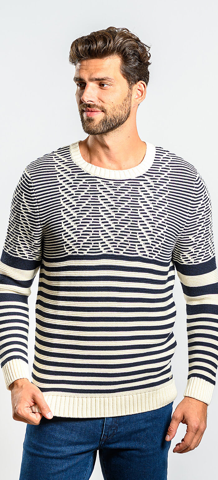 Béžový bavlnený pulóver