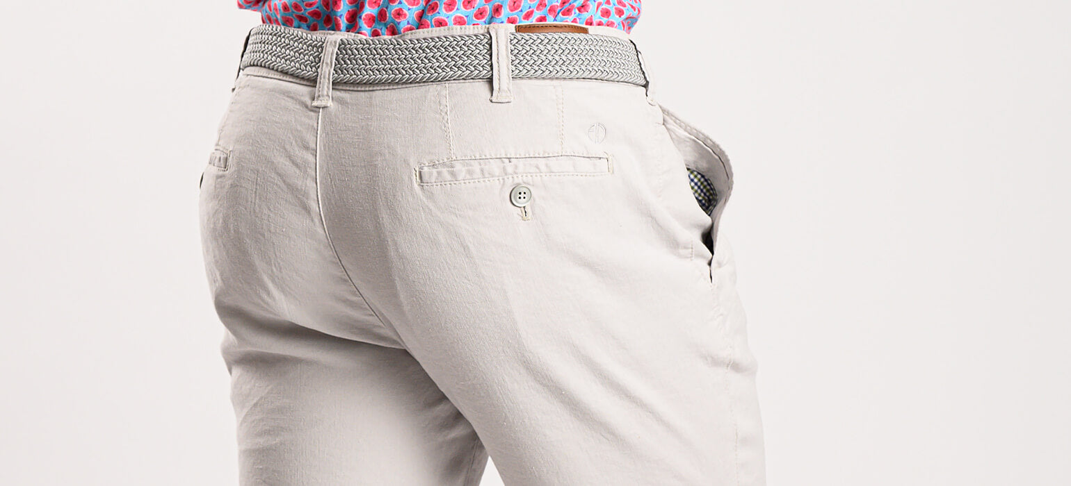 Bledosivé ľanové nohavice