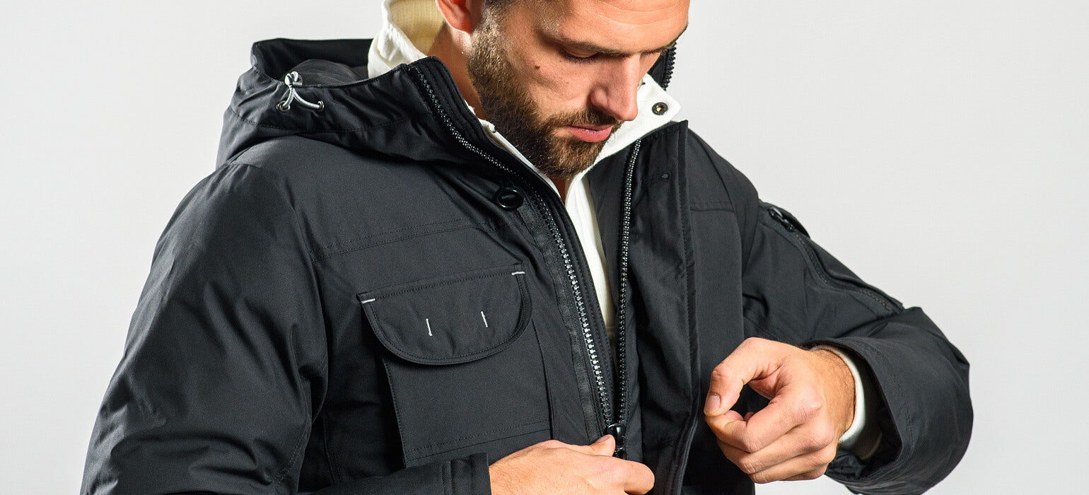 Čierna zimná bunda