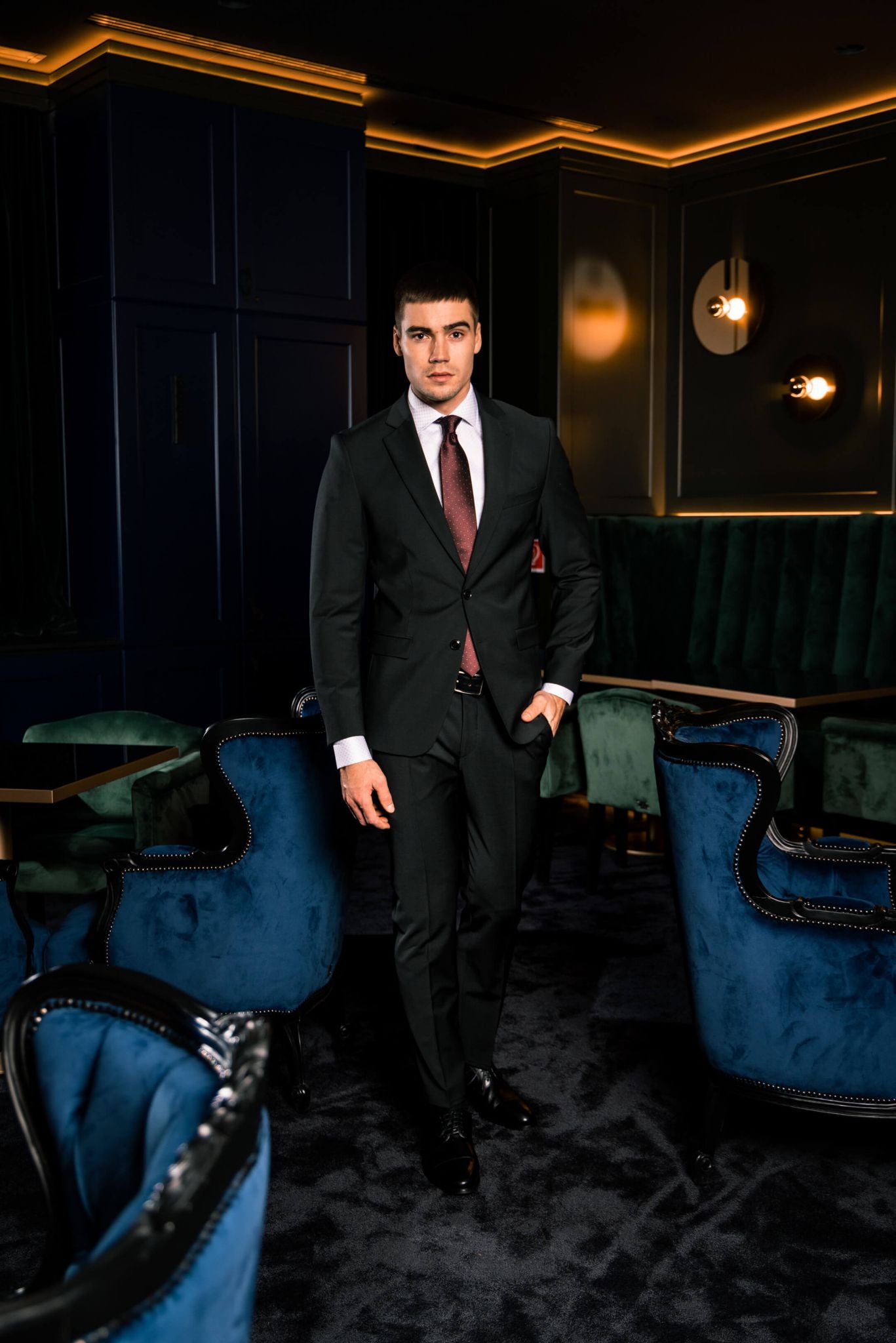 Čierne Basic oblekové nohavice