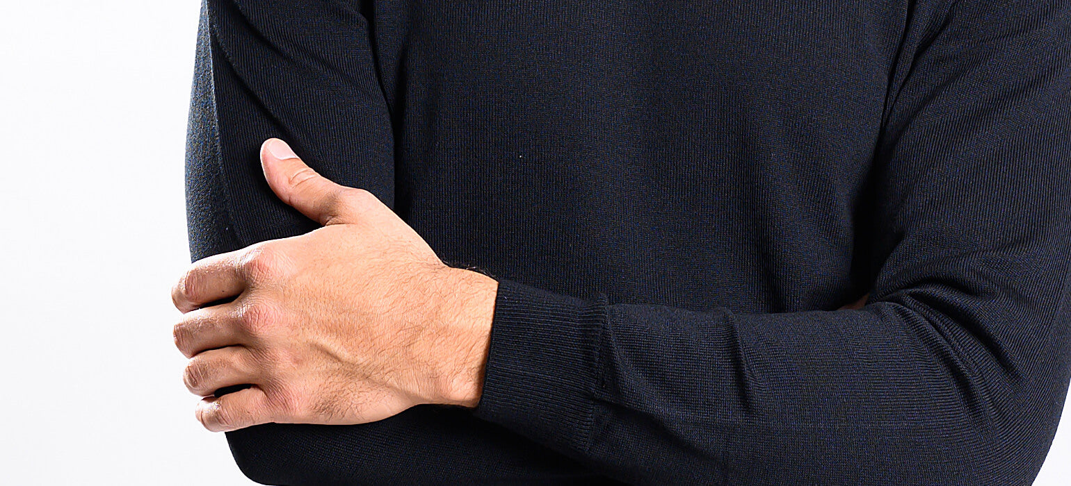 Čierny bavlnený polorolák