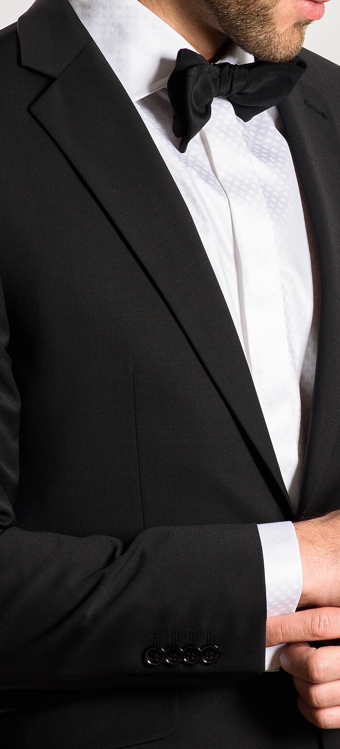 Čierny Slim Fit oblek XL