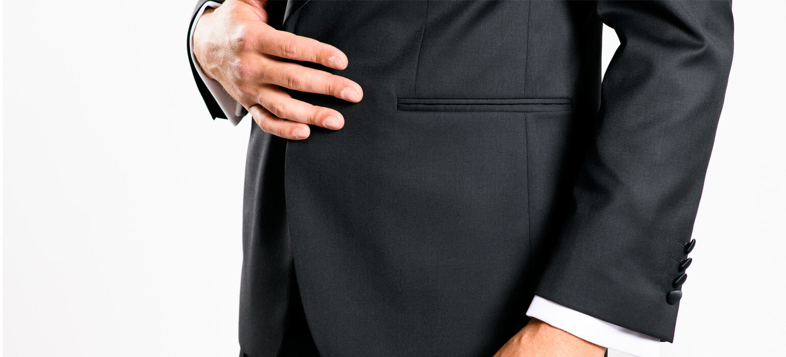 Čierny vlnený smoking