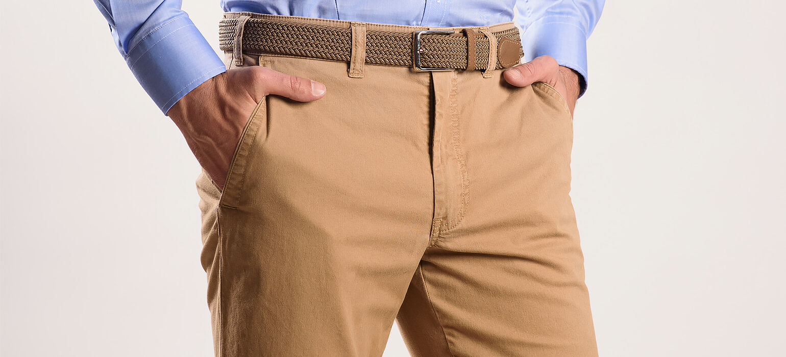 Hnedé voľnočasové nohavice