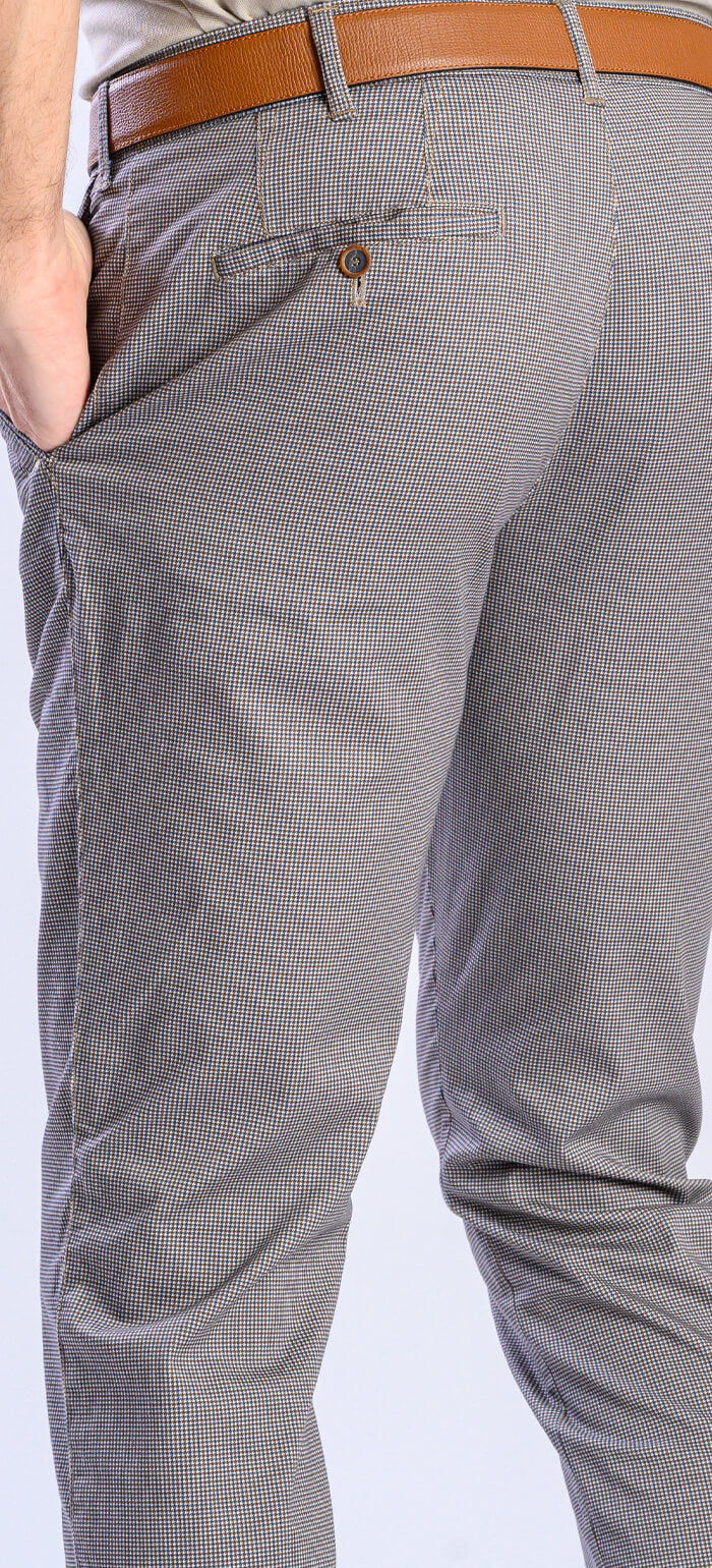 Hnedo-béžové pepito chinos nohavice