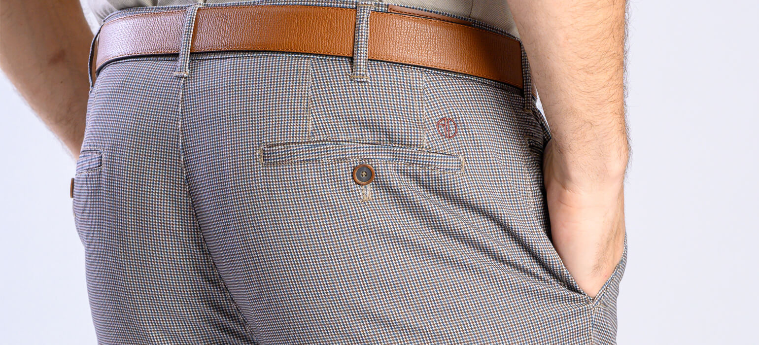 Hnedo-béžové pepito chinos nohavice