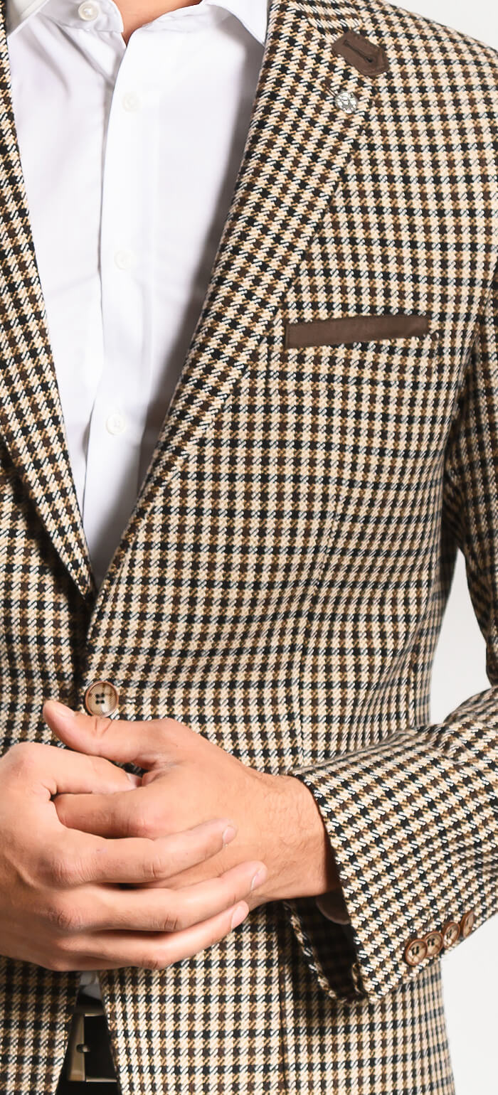 Kárované jesenné sako