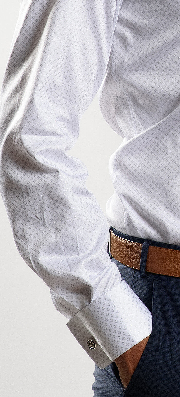 LIMITED EDITION biela spoločenská Slim Fit košeľa