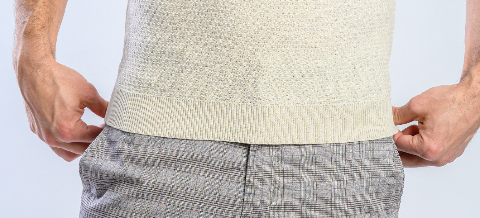 Maslové úpletové tričko s jemným vzorom