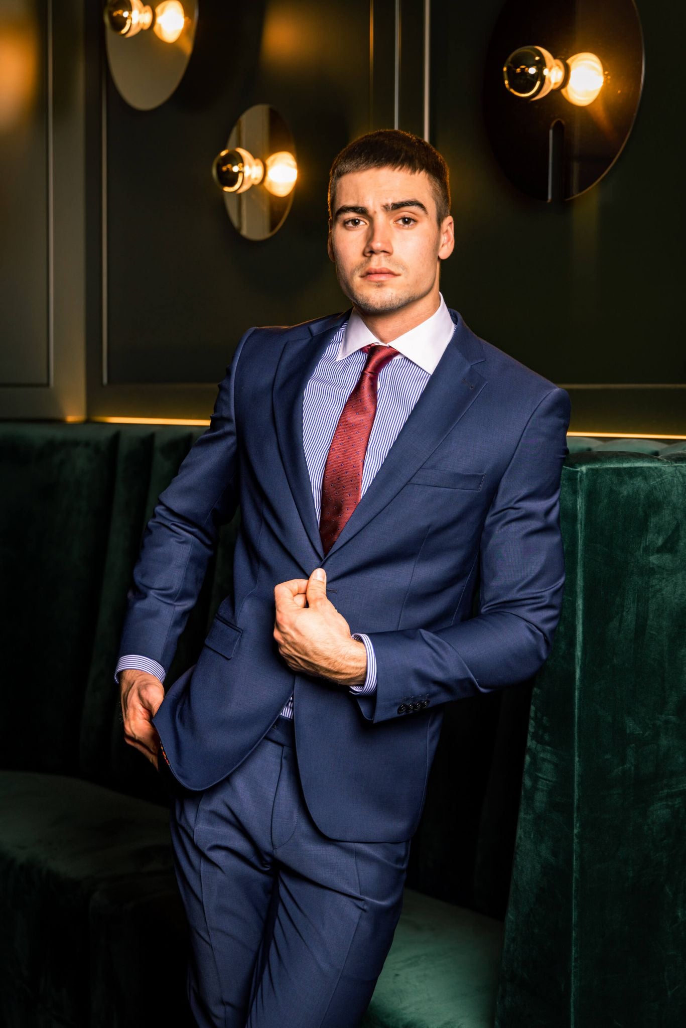 Modrá Extra Slim Fit business košeľa