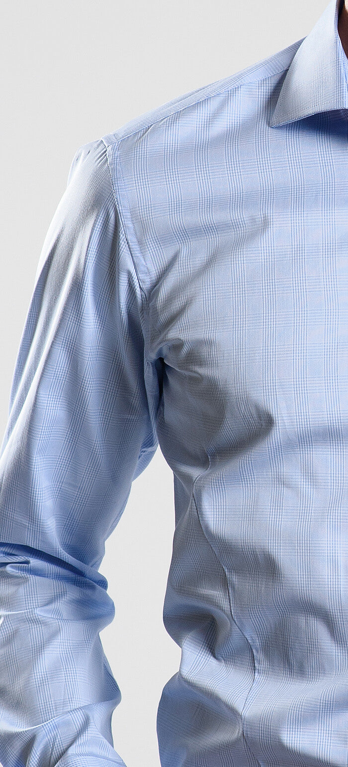 Modrá károvaná Extra Slim Fit košeľa