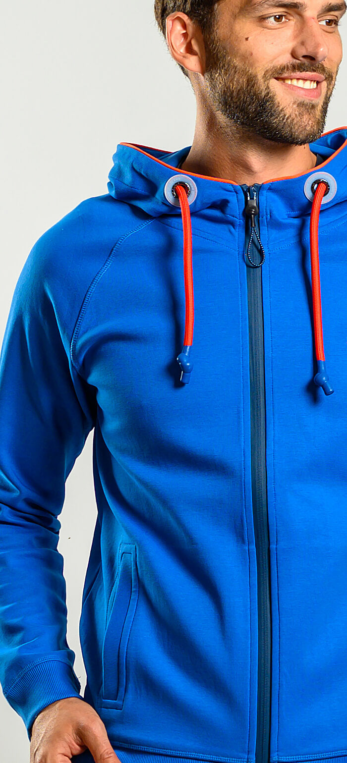 Modrá športová mikina