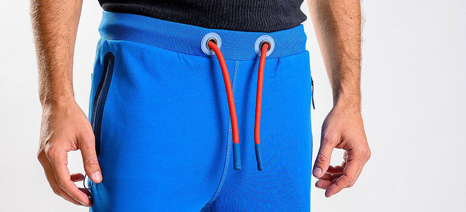 Modré teplákové nohavice