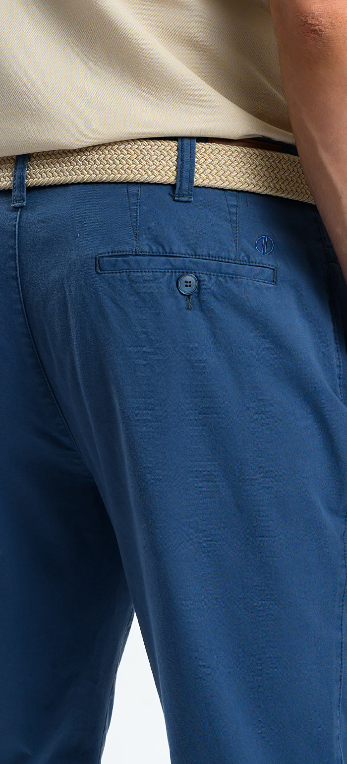 Modré voľnočasové nohavice