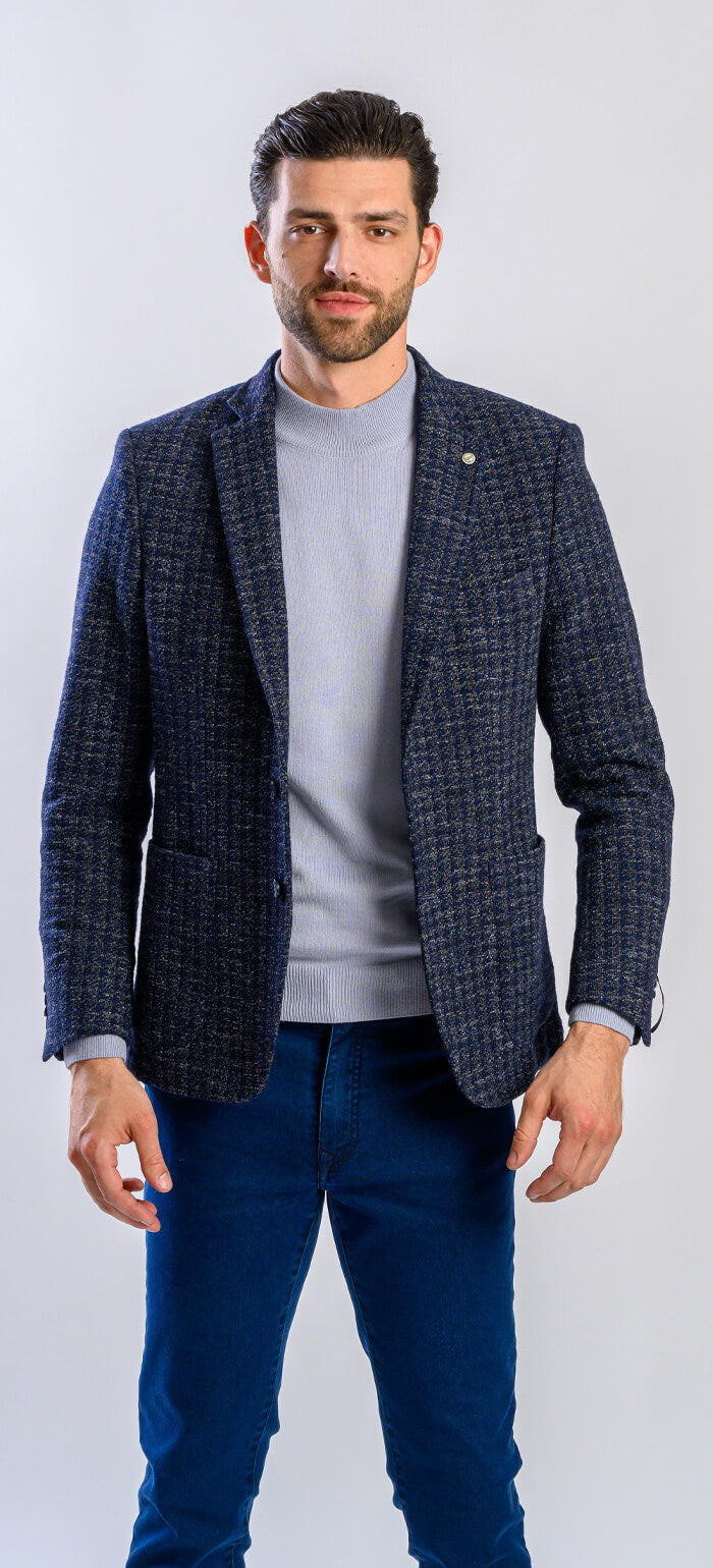 Modrošedé sako s odnímateľnou vložkou