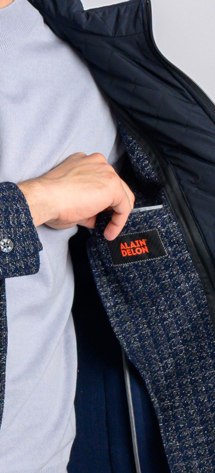 Modrošedé sako s odnímateľnou vložkou