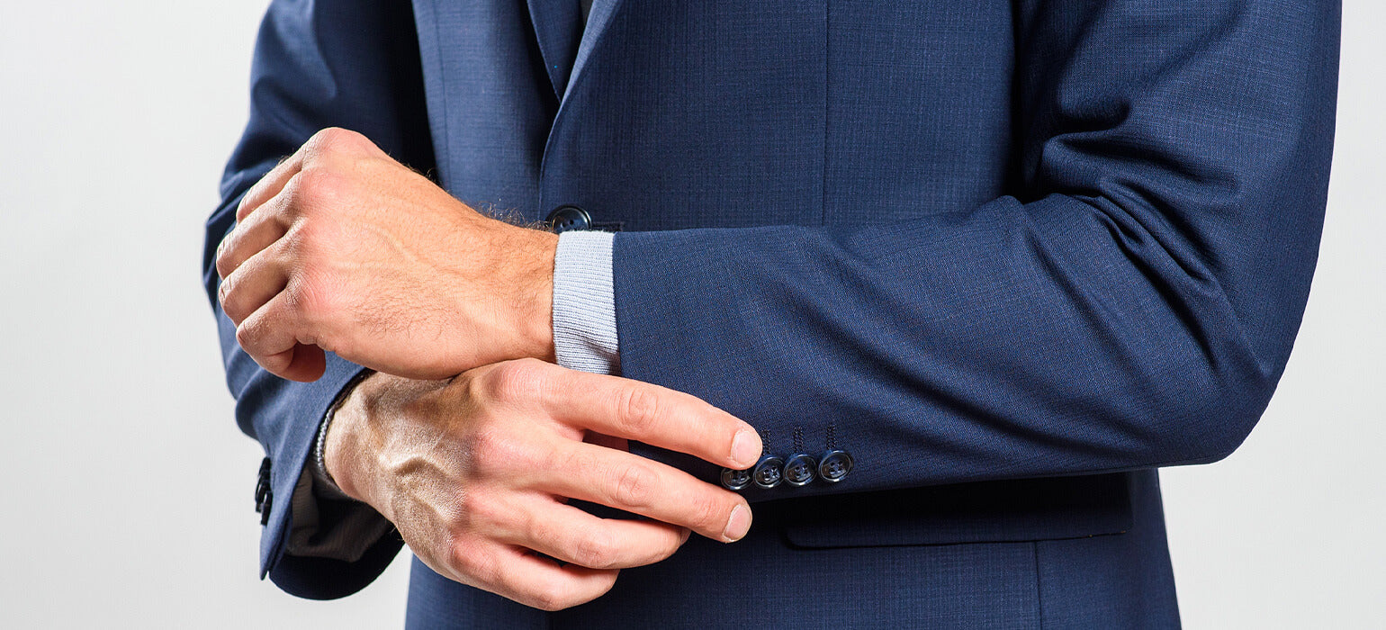 Šedomodrý Slim Fit oblek