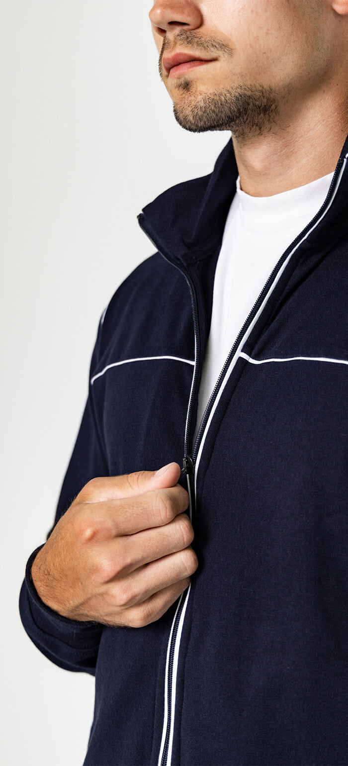 Tmavomodrá tepláková mikina