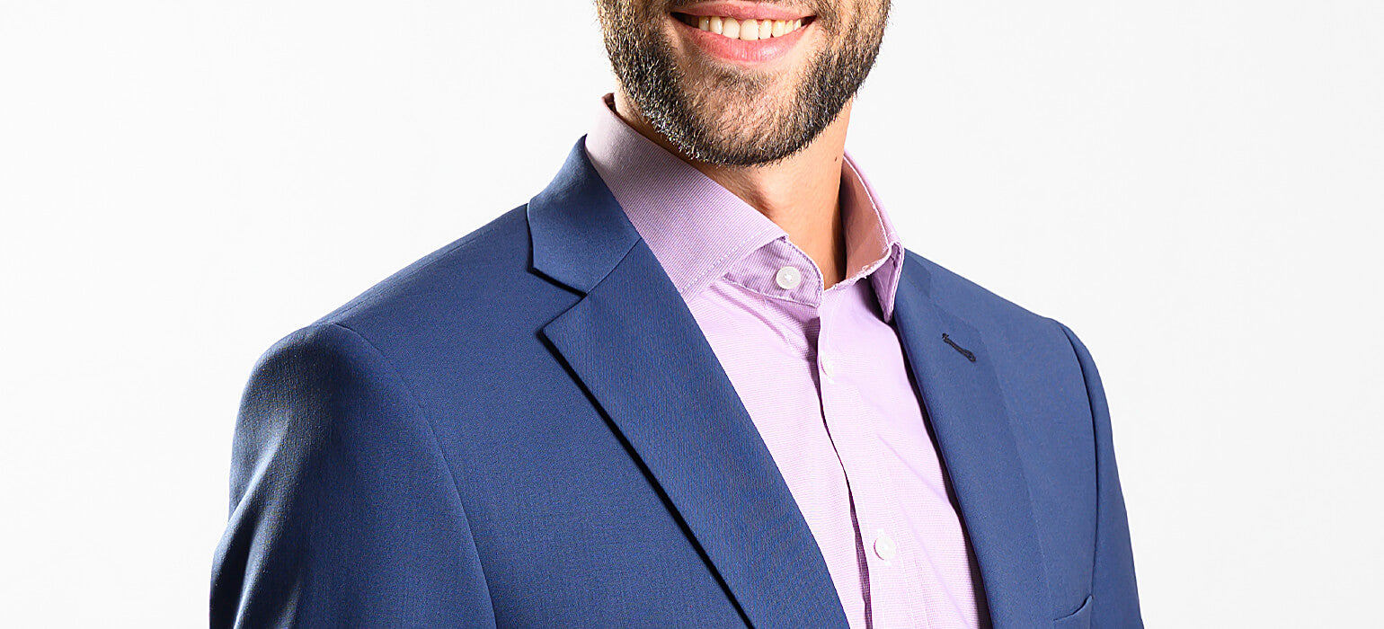 Tmavomodrý Slim Fit oblek - XL veľkosti