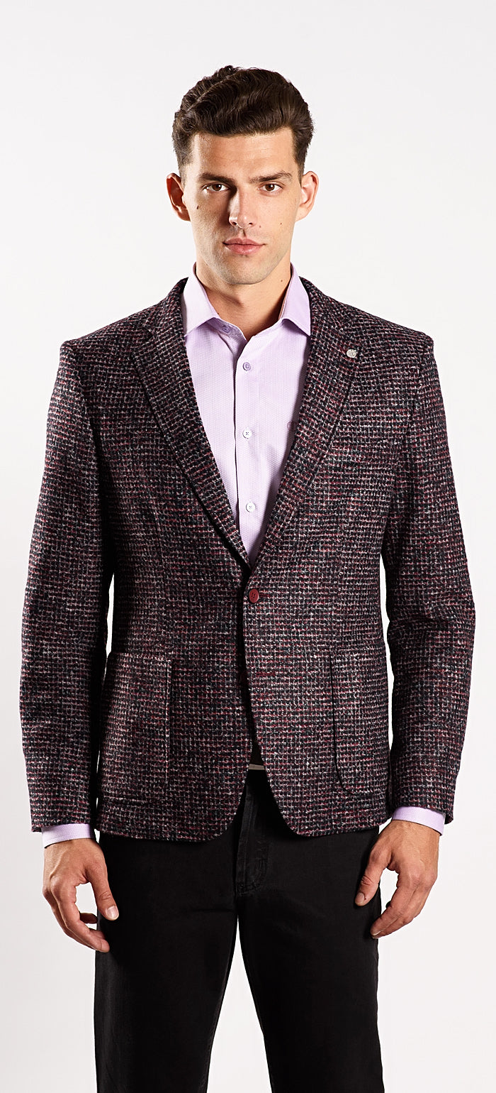 Úpletové jesenné sako