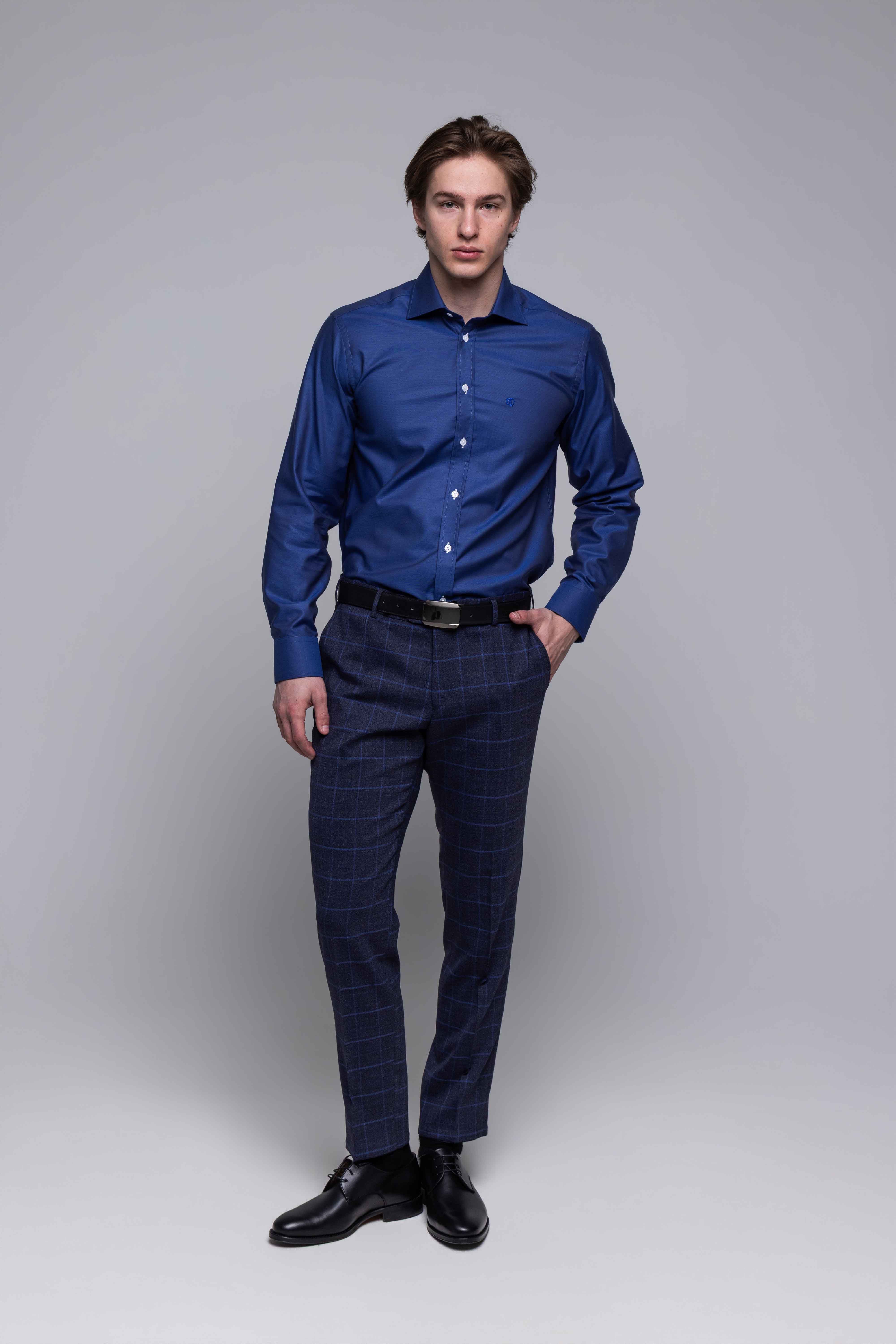 Modrá Extra Slim Fit košeľa