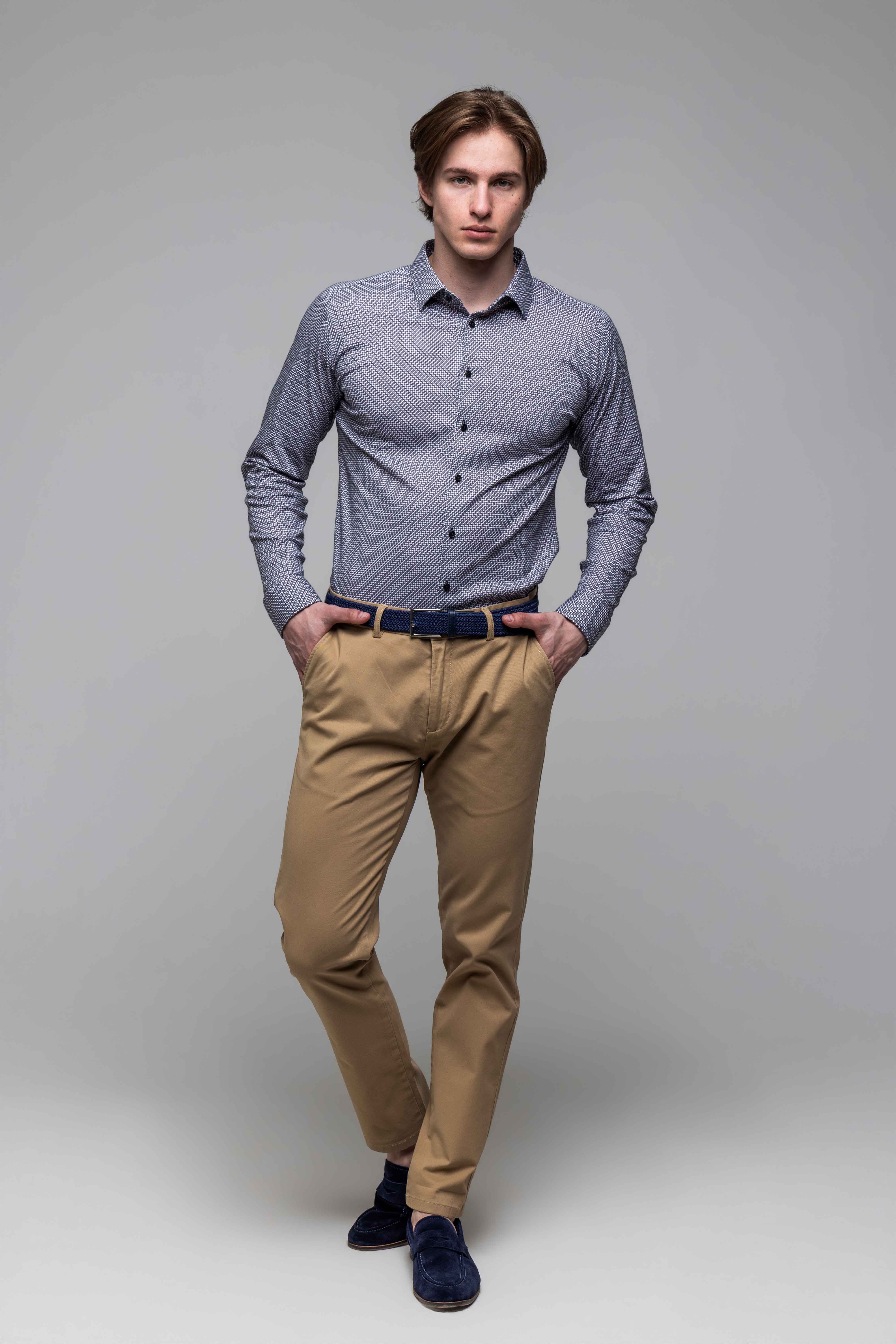 Hnedé chinos nohavice