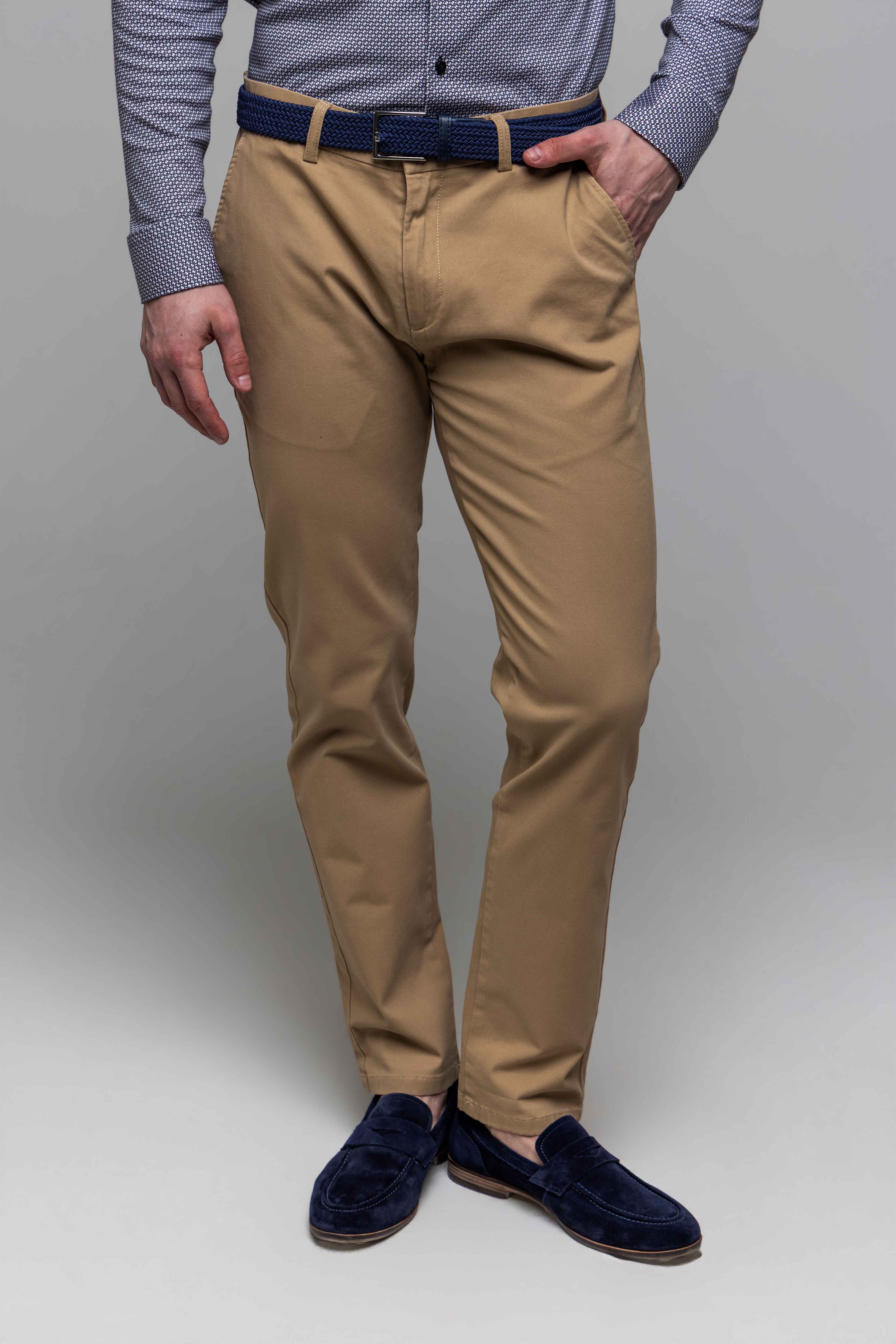 Hnedé chinos nohavice