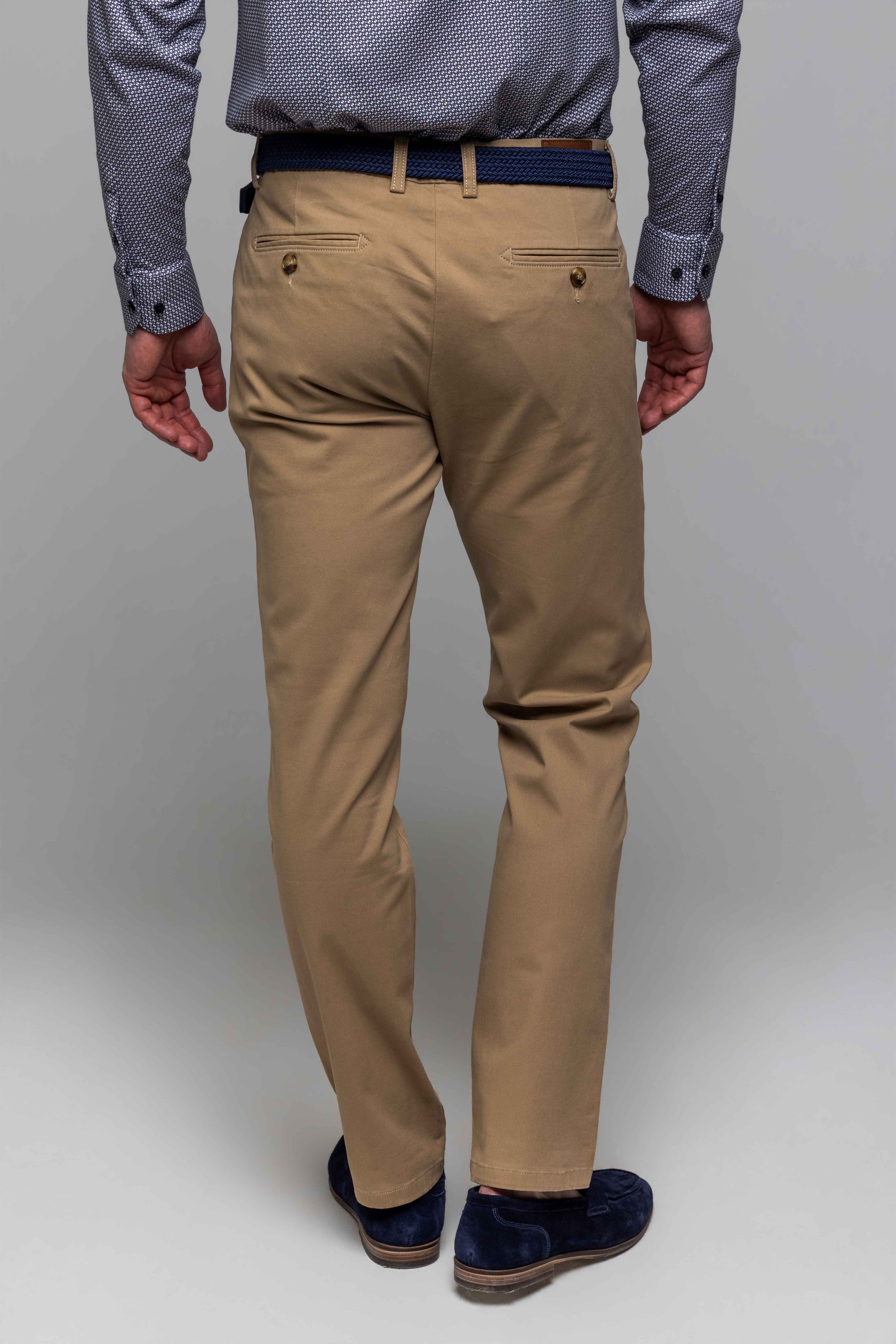 Hnedé chinos nohavice