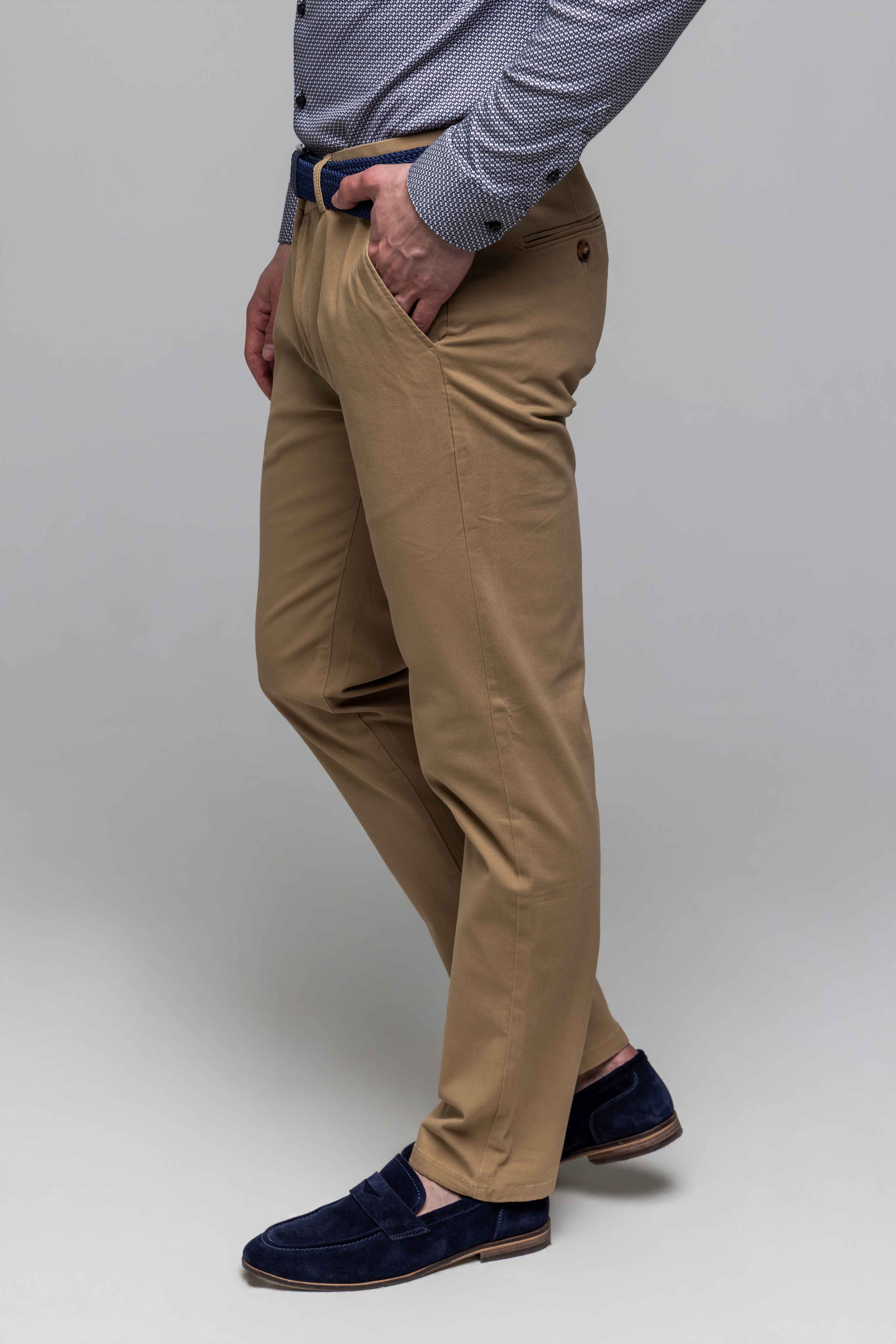 Hnedé chinos nohavice