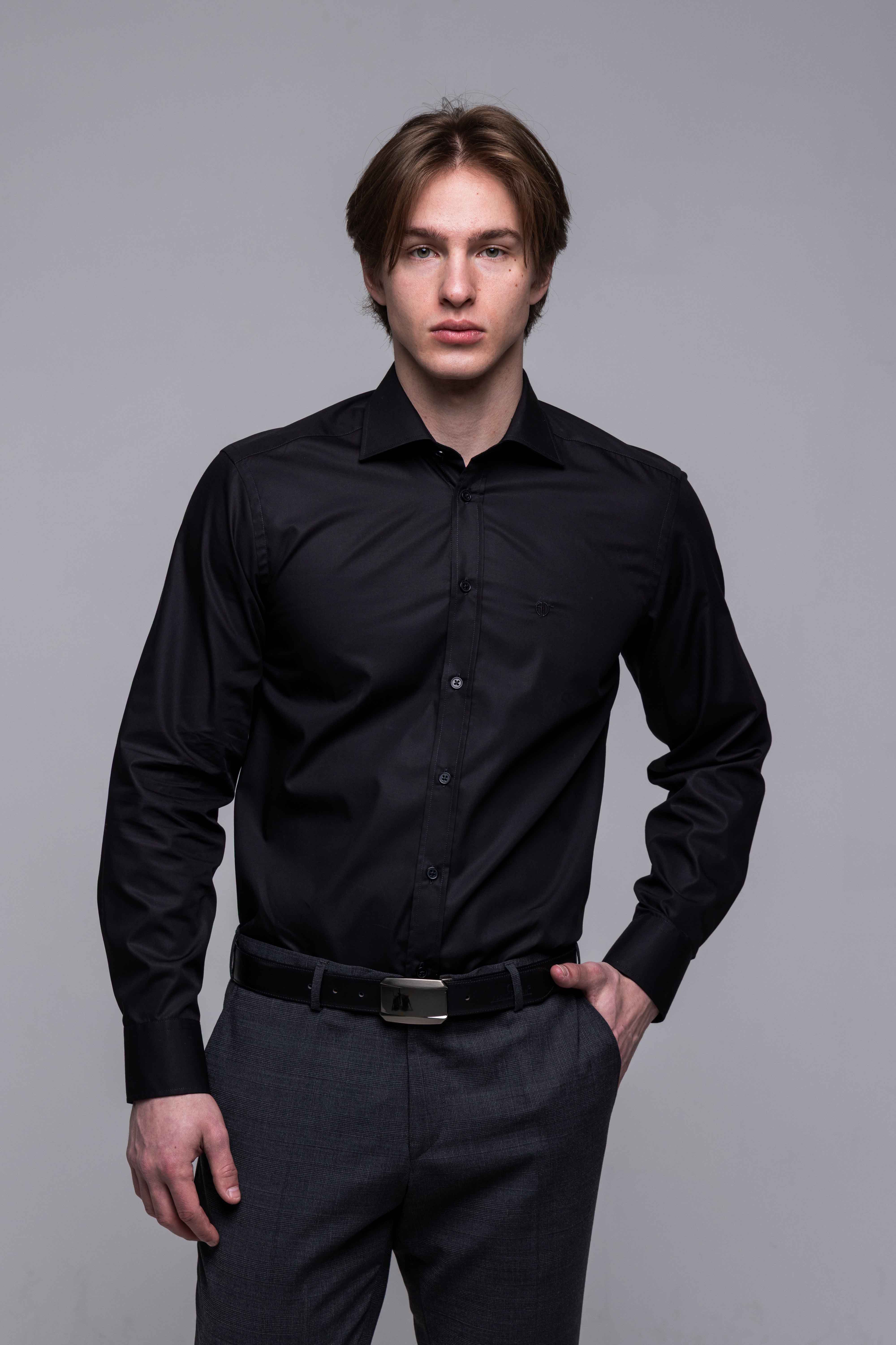 Čierna Slim Fit košeľa