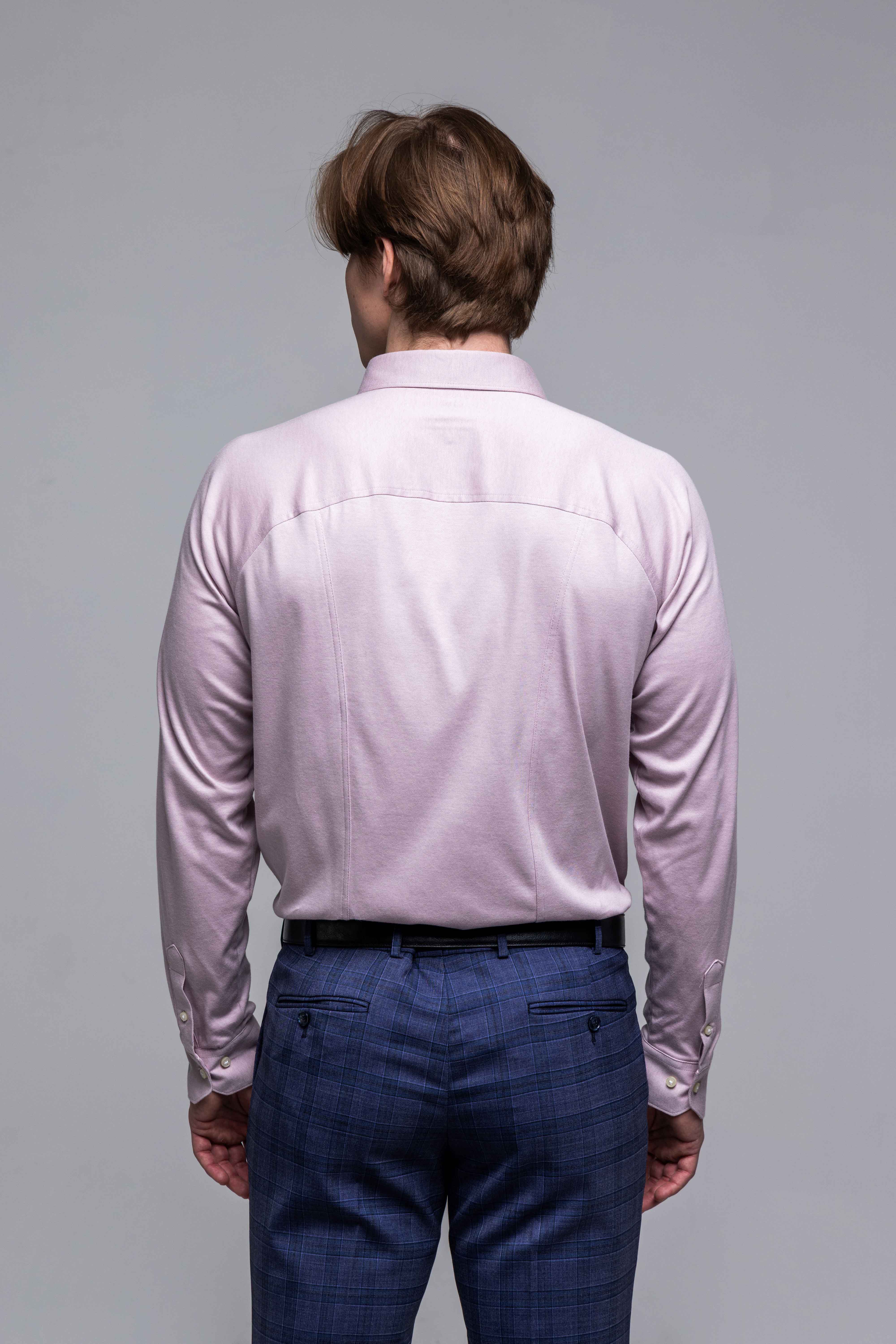 Ružová strečová Extra Slim Fit košeľa