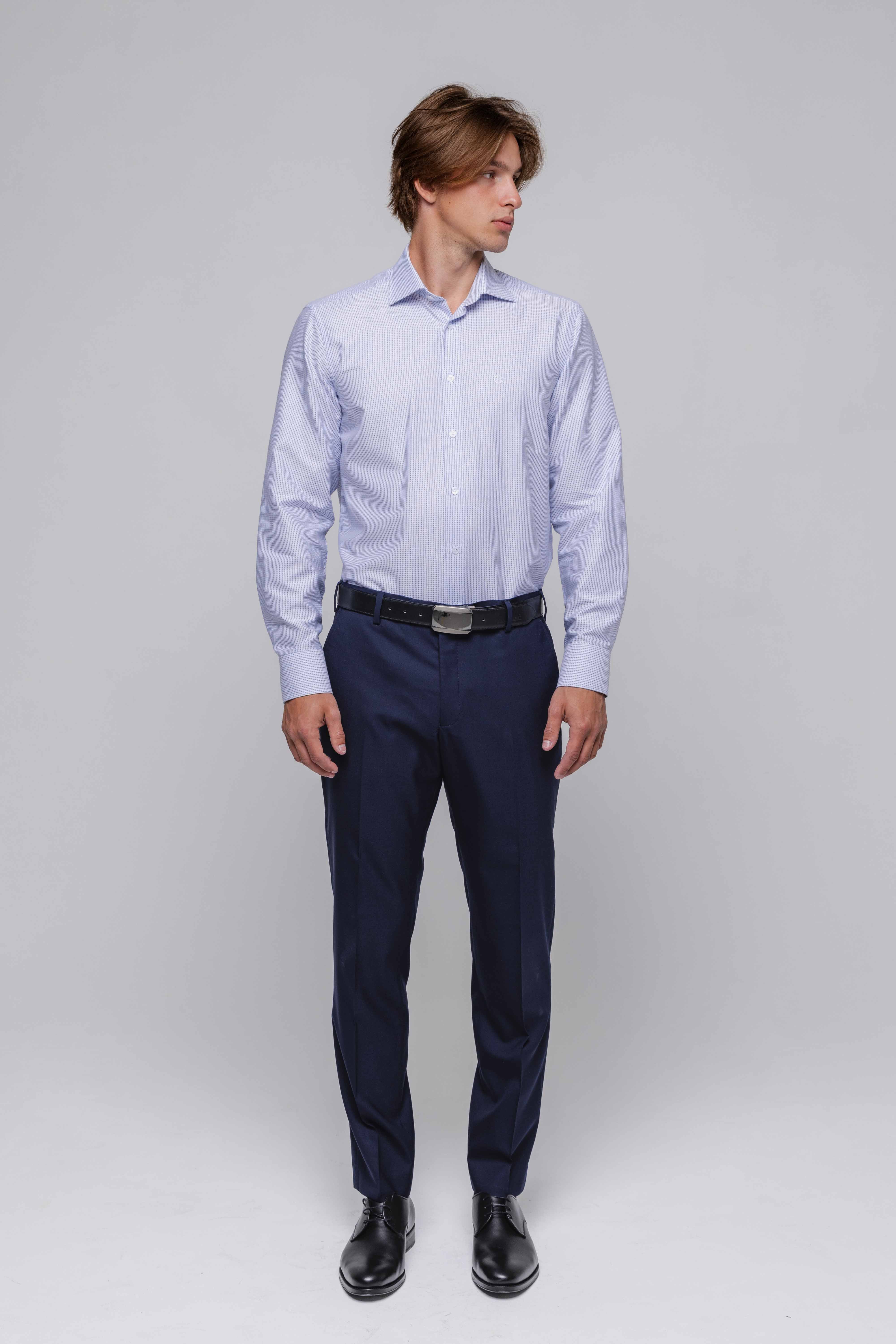 Biela Extra Slim Fit košeľa s modrými pásikmi