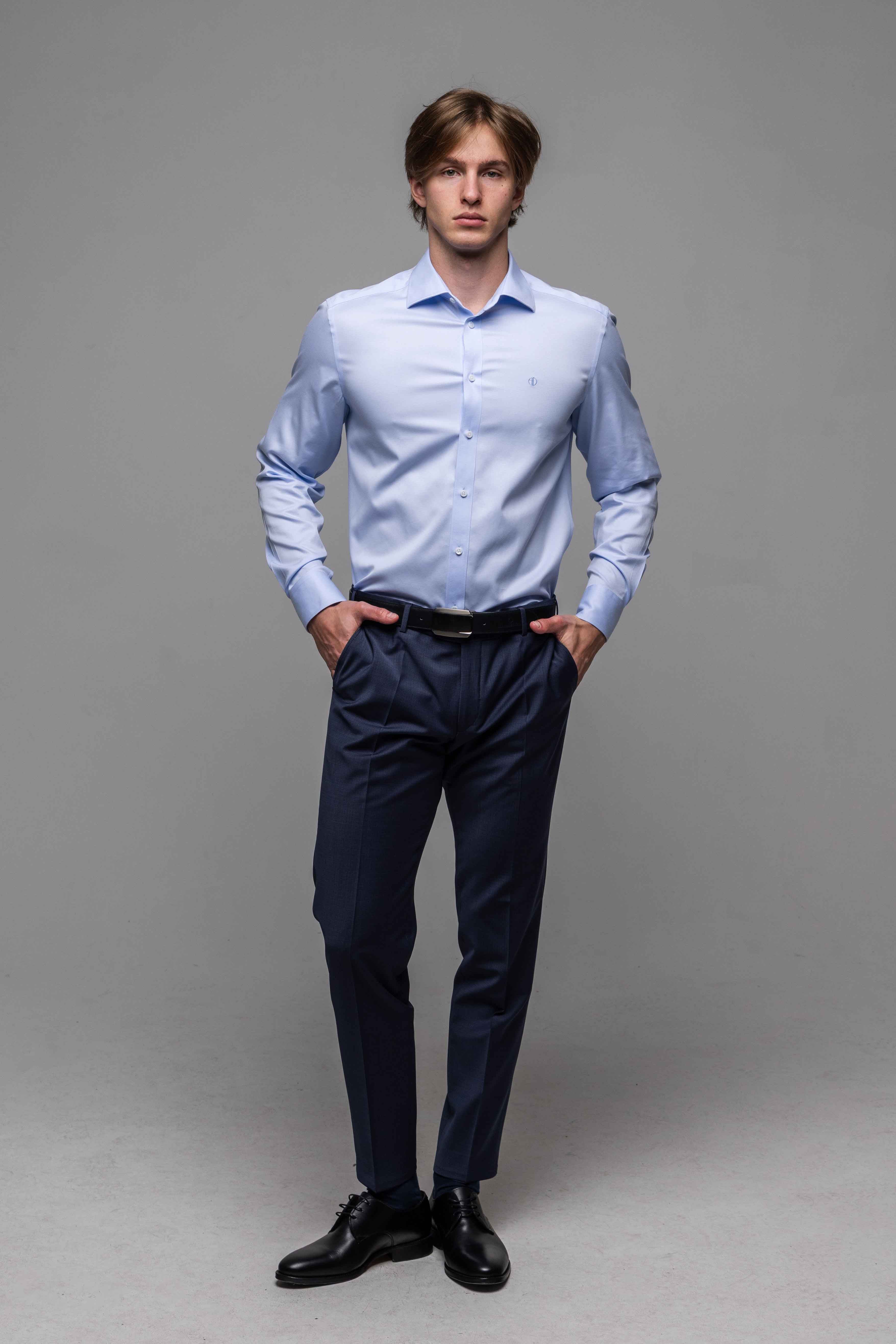 Modrá Extra Slim Fit košeľa