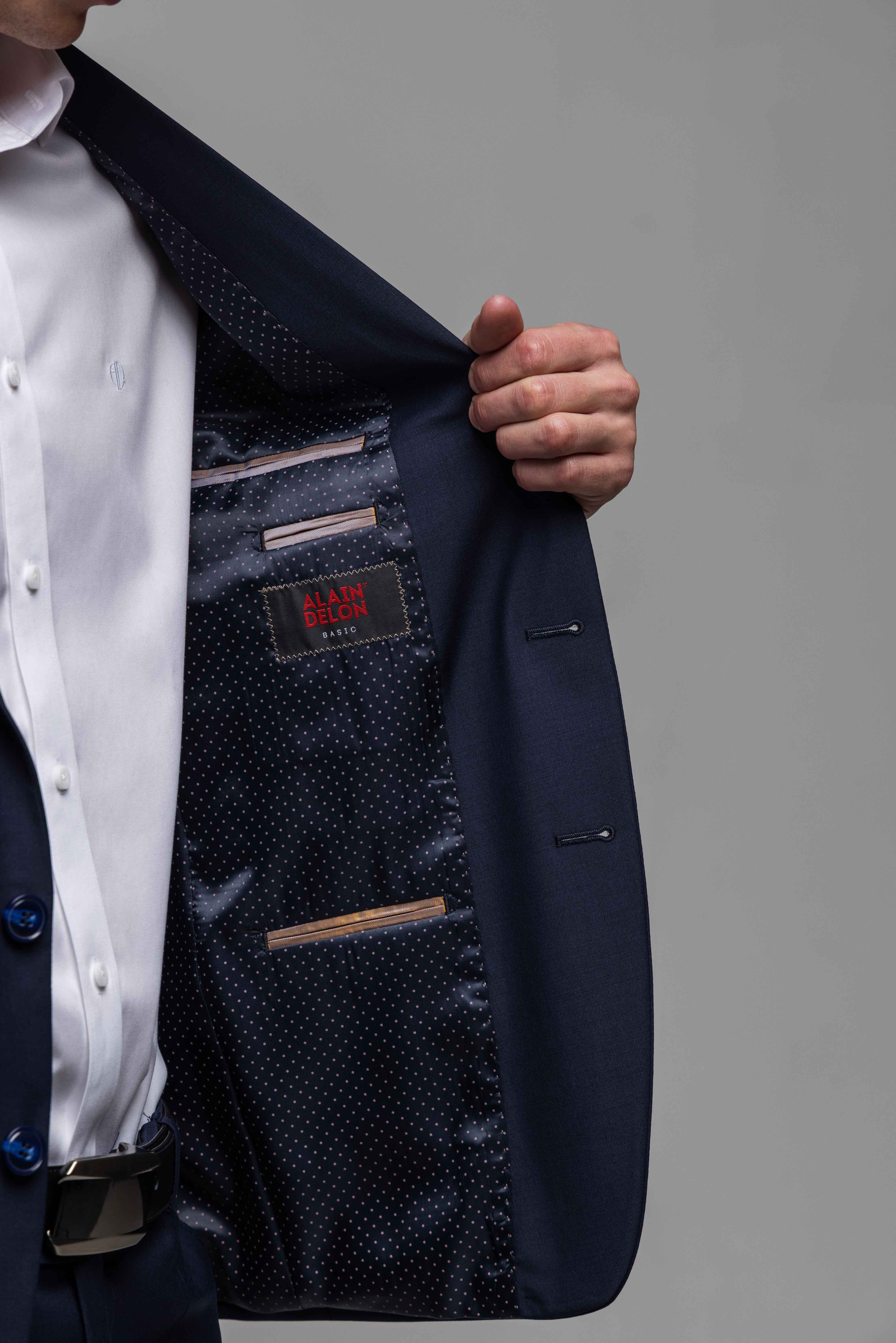 Tmavomodré oblekové sako rady Basic