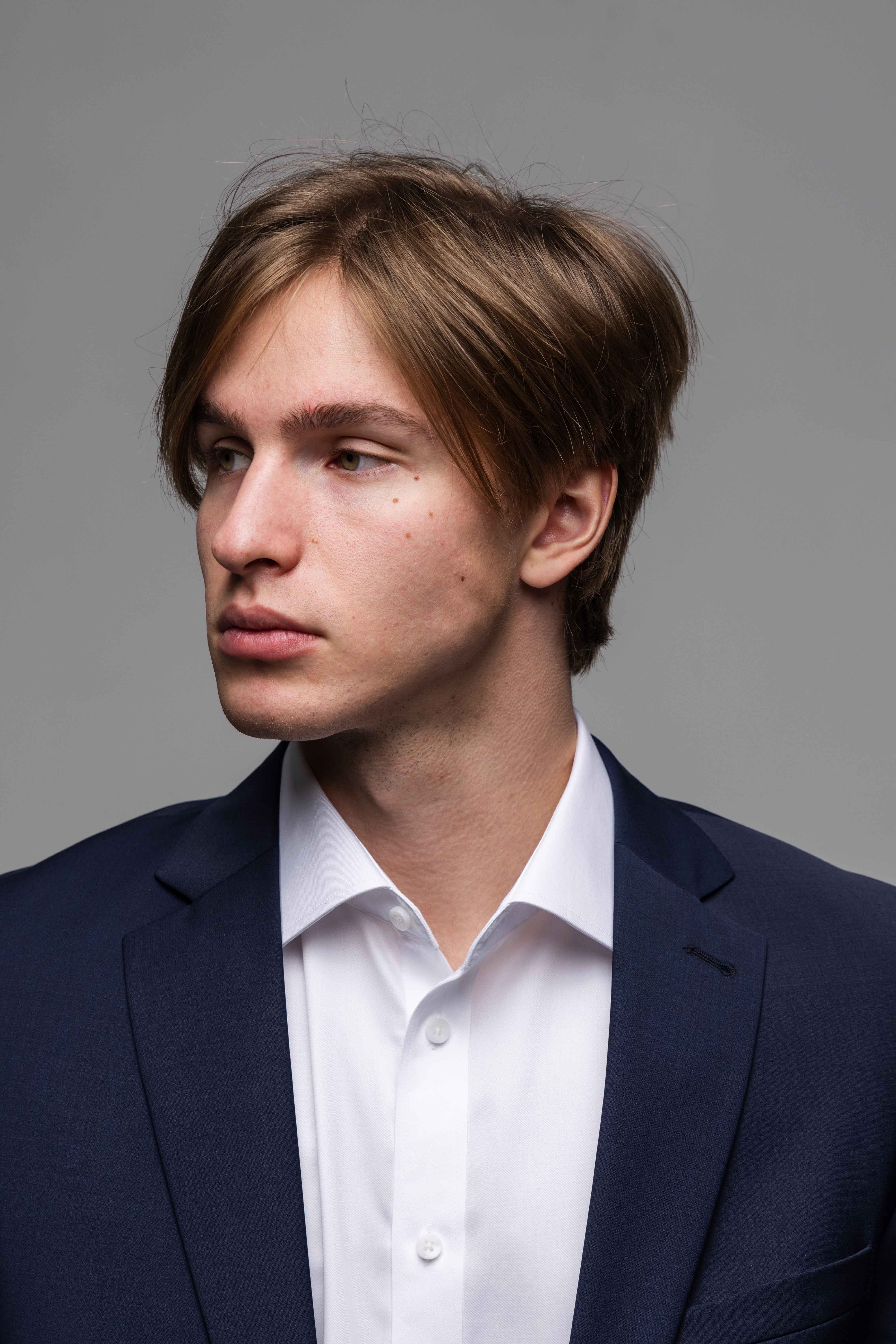 Tmavomodré oblekové sako rady Basic