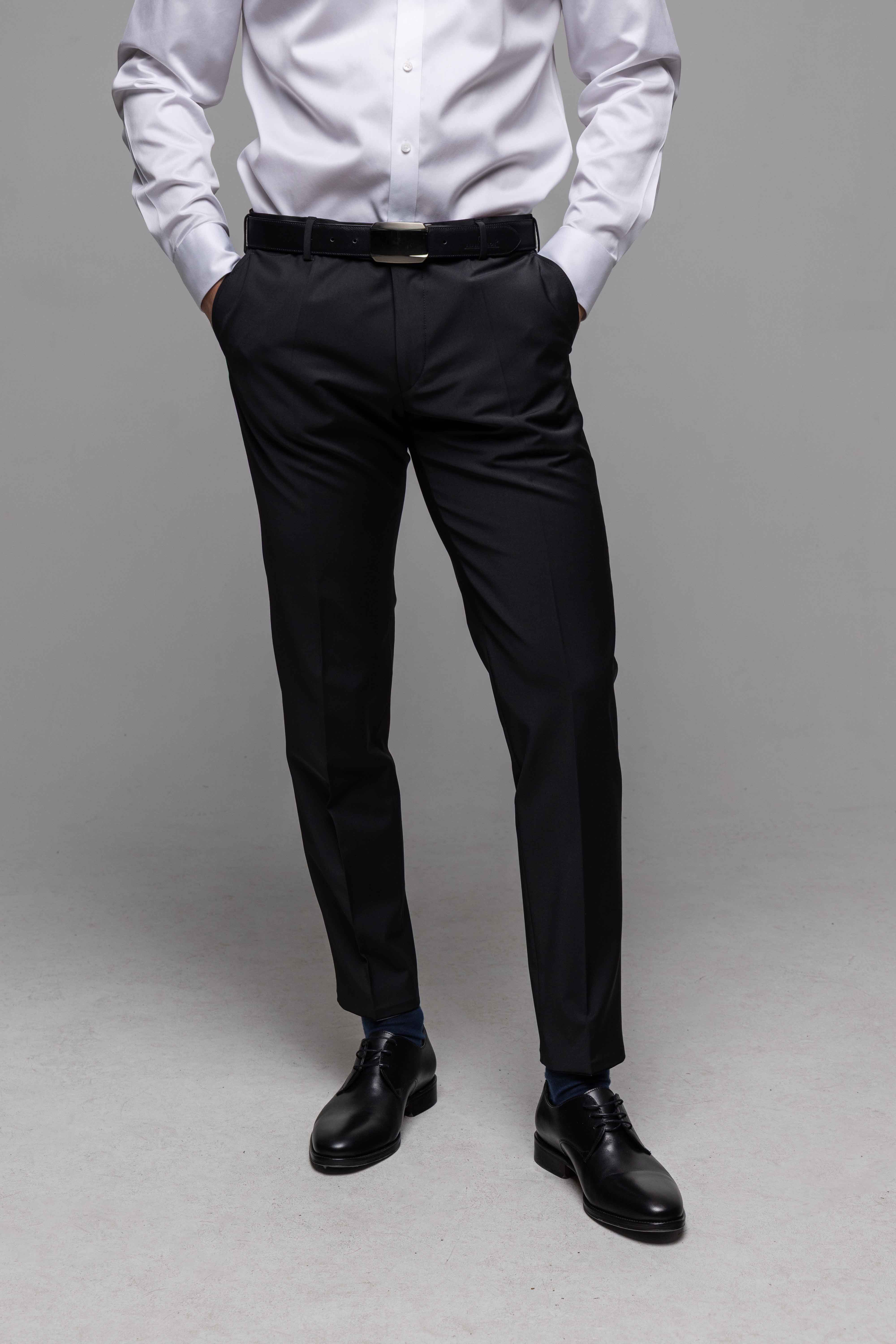 Čierne Basic oblekové nohavice XL veľkosti