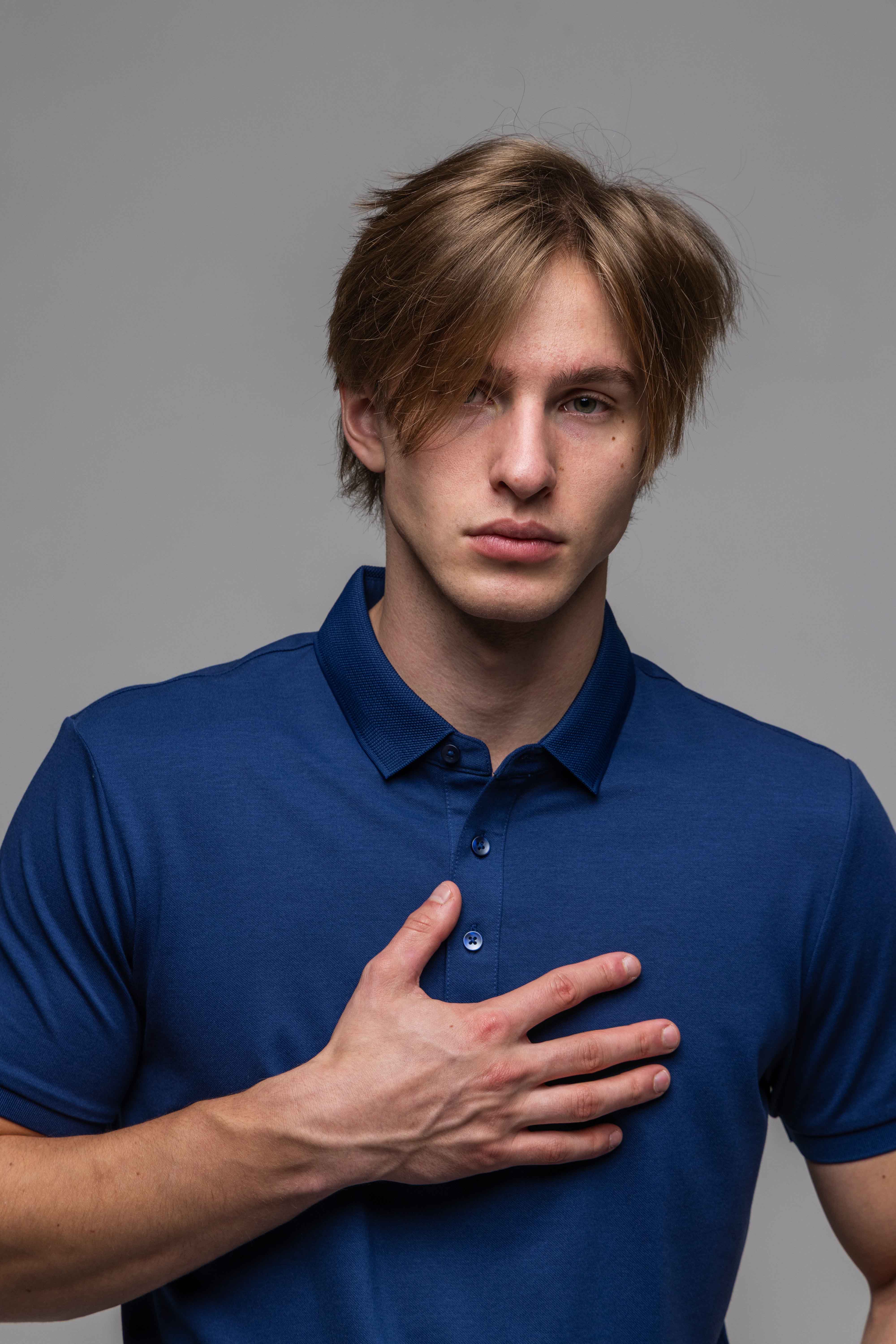 Tmavomodrá polokošeľa