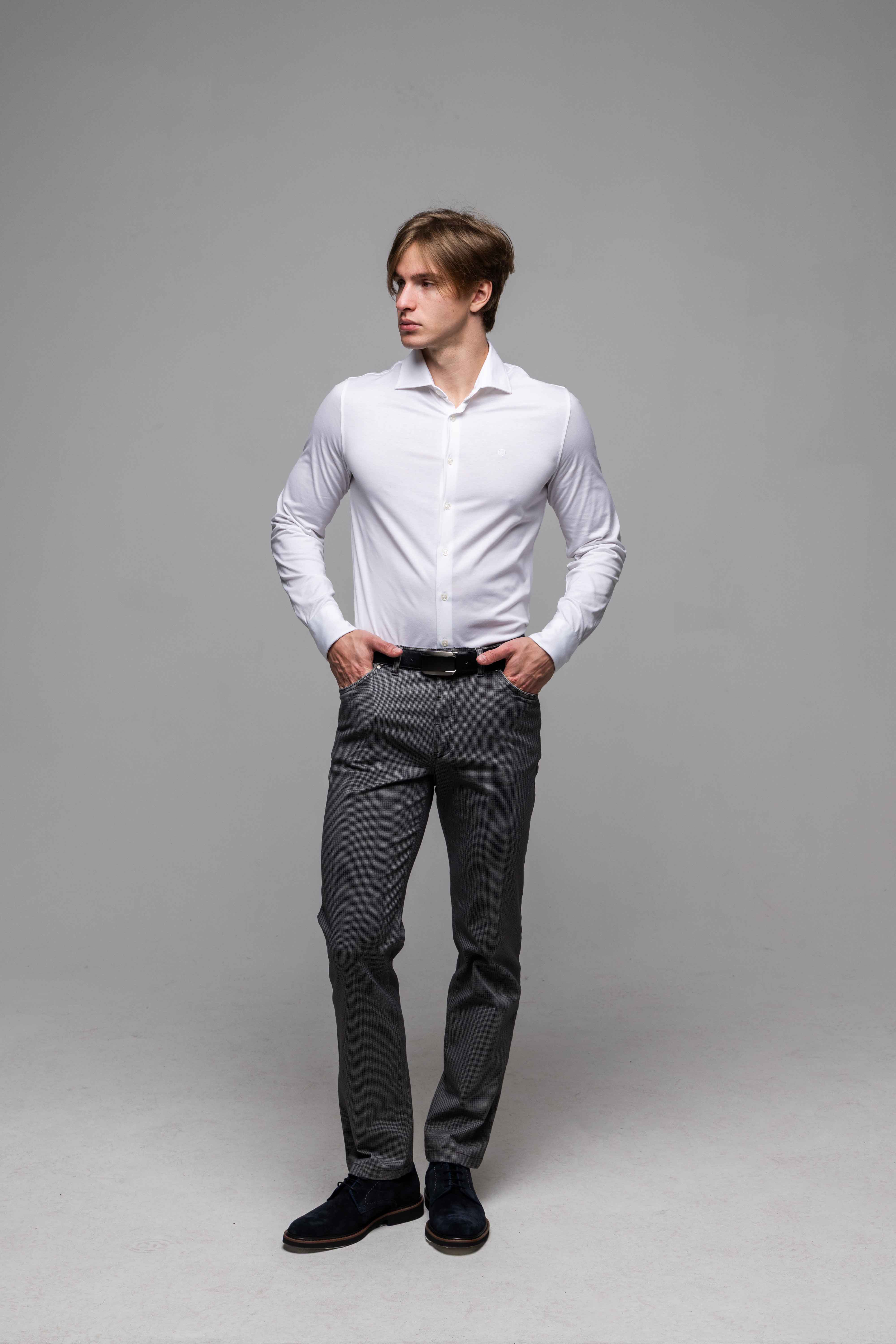 Biela strečová Extra Slim Fit košeľa