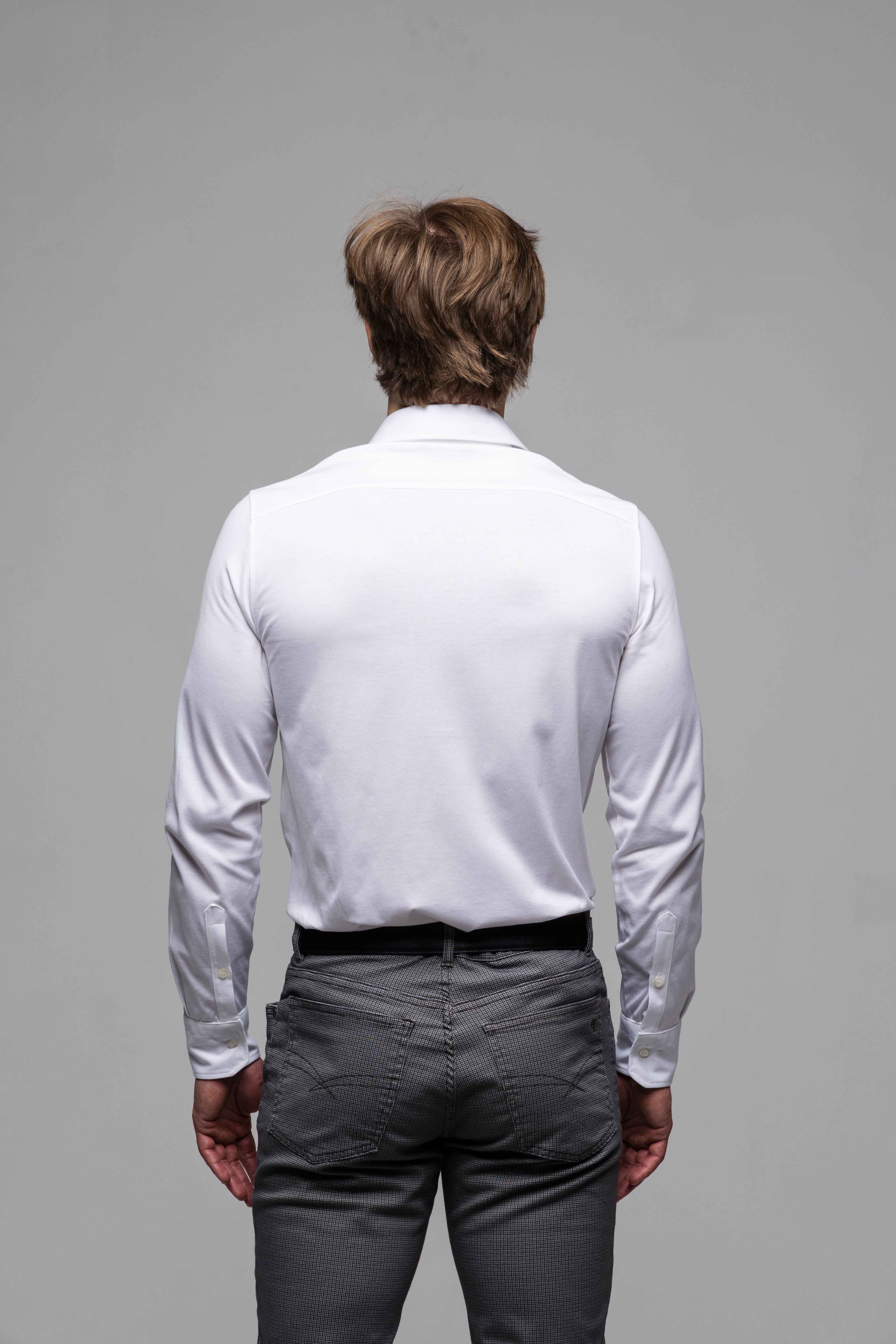 Biela strečová Extra Slim Fit košeľa