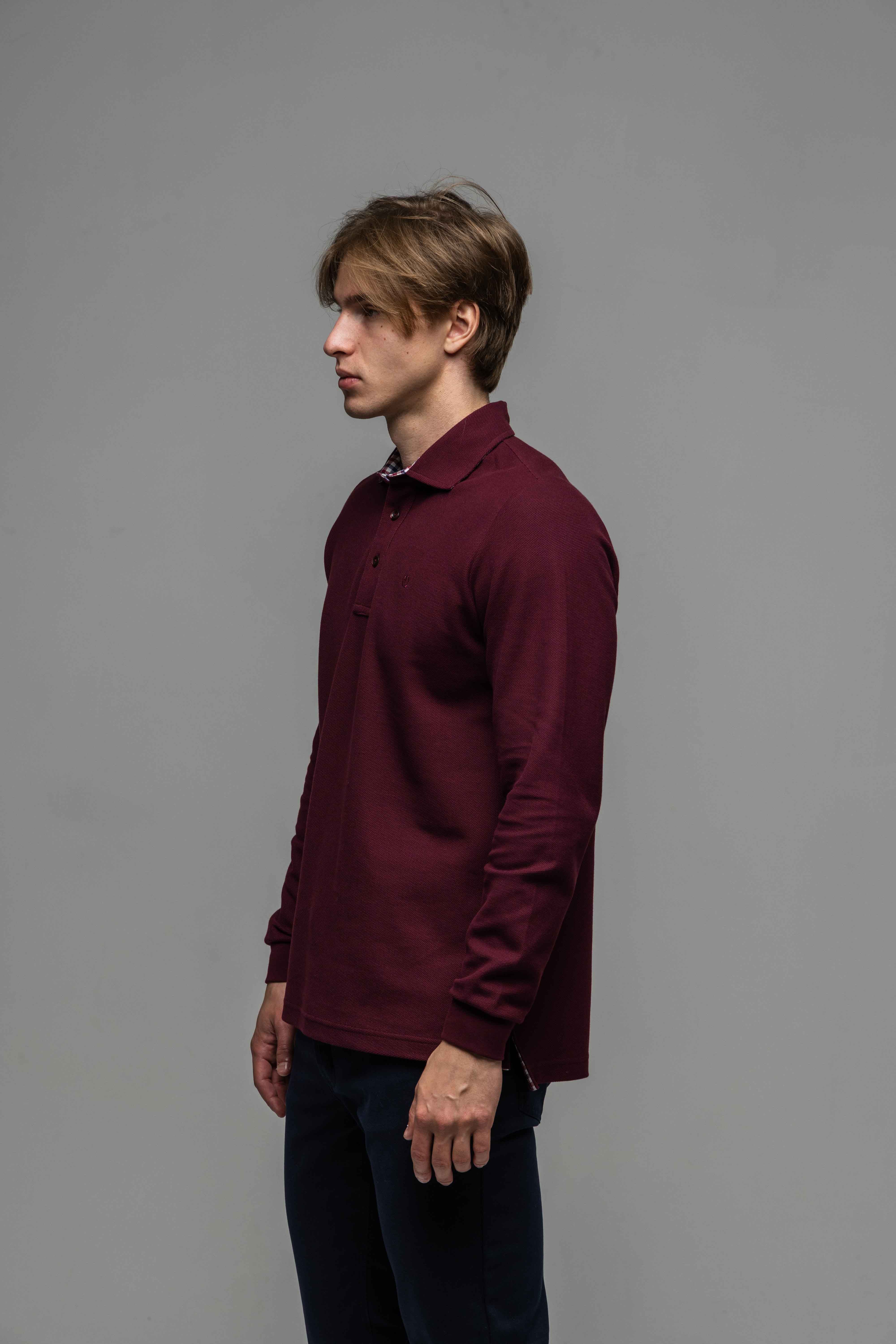 Bordová strečová Extra Slim Fit košeľa