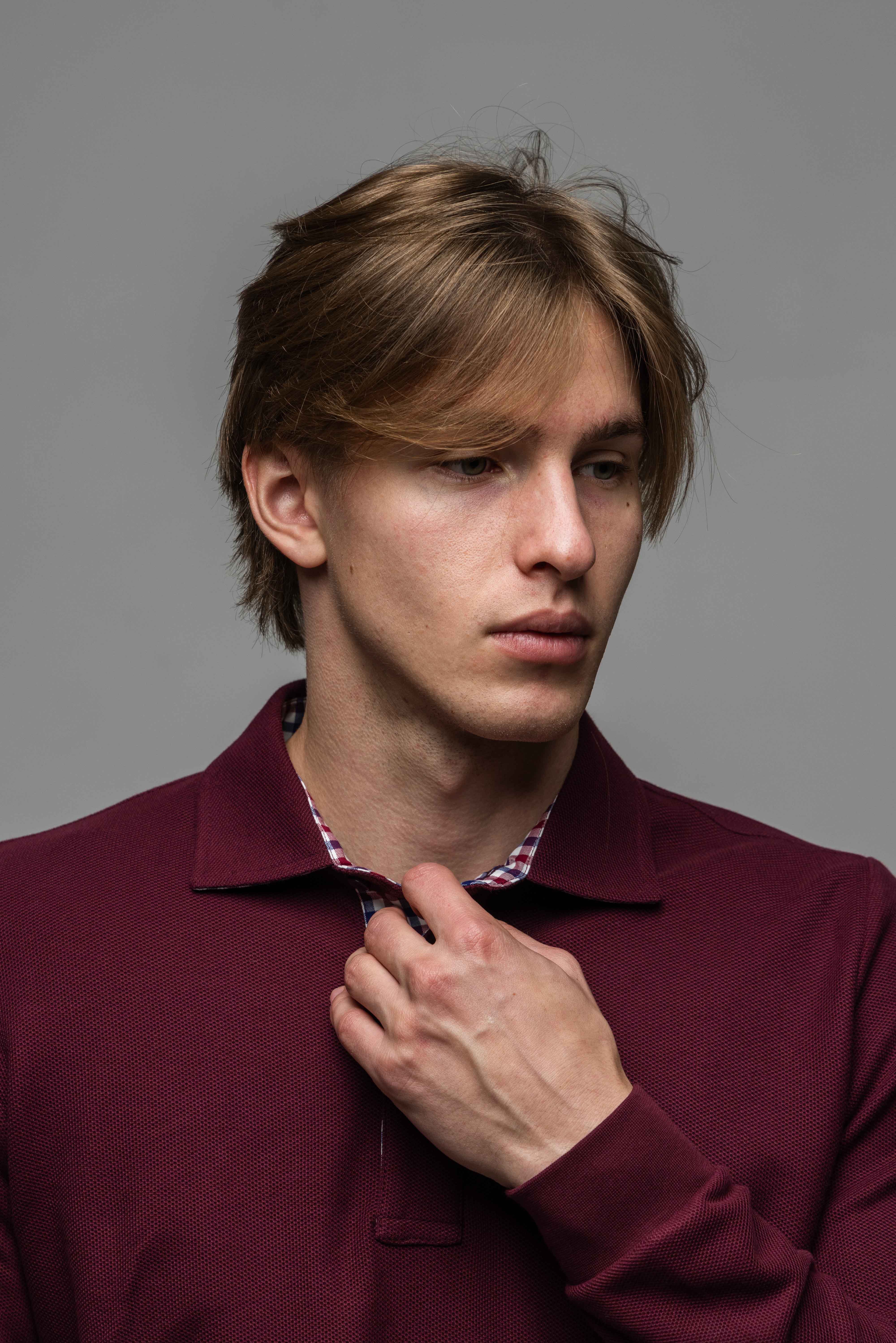 Bordová strečová Extra Slim Fit košeľa