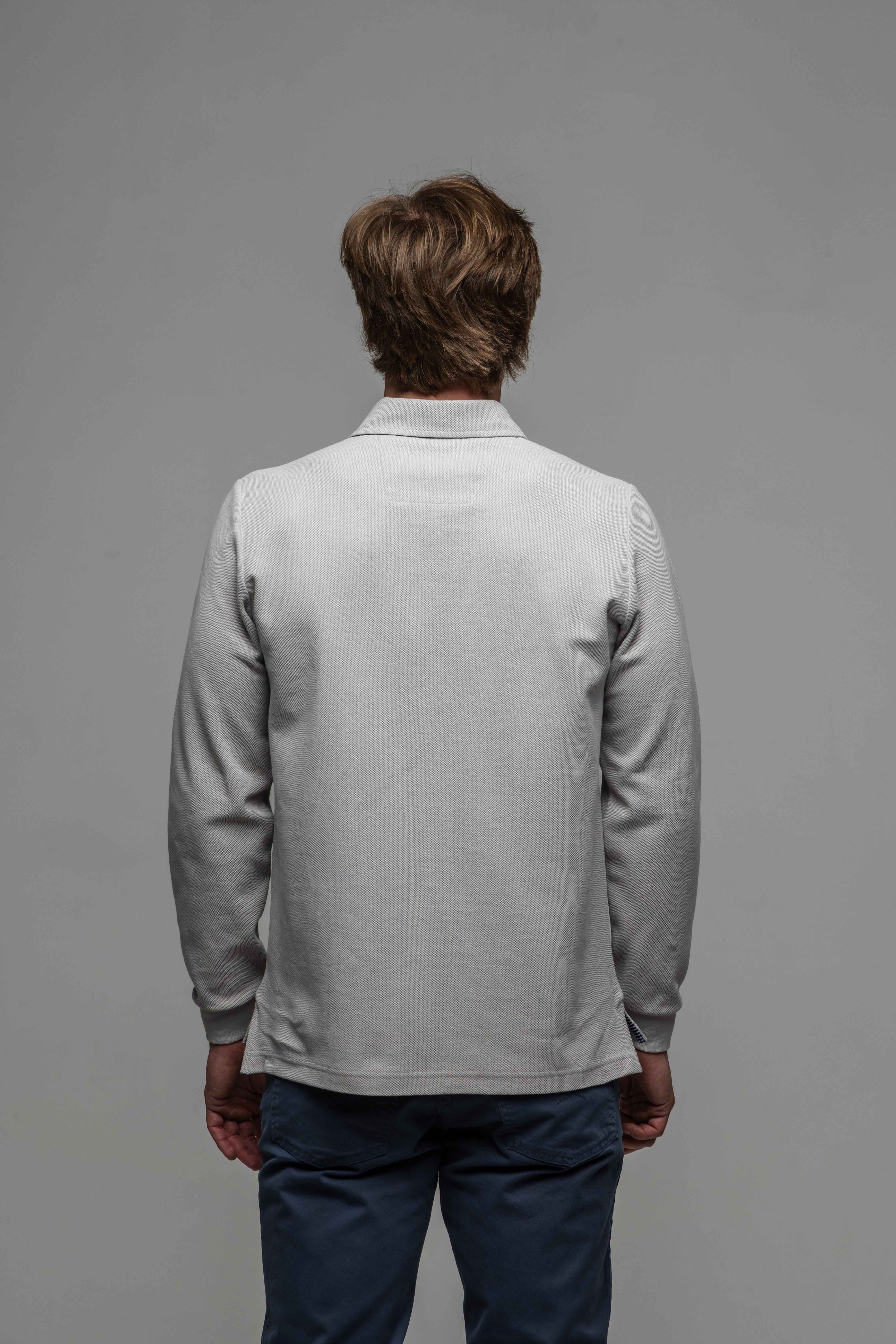 Sivá polokošeľa s dlhým rukávom