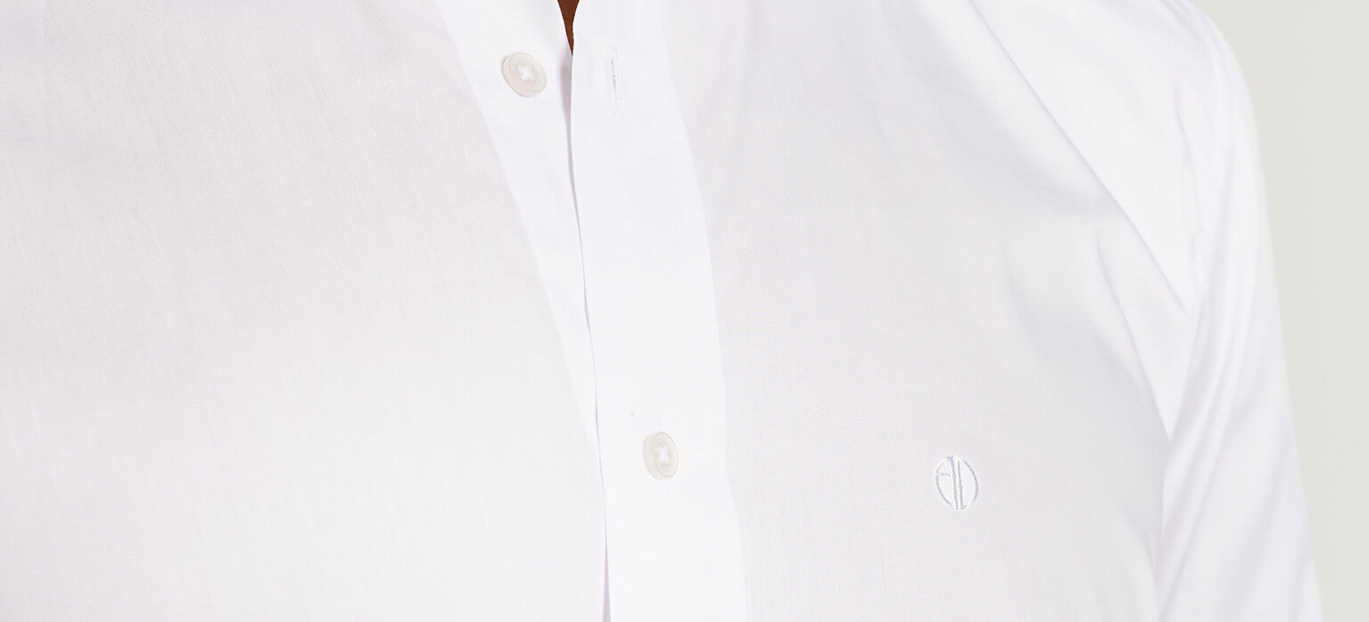 Biela Extra Slim Fit košeľa s krátkym rukávom