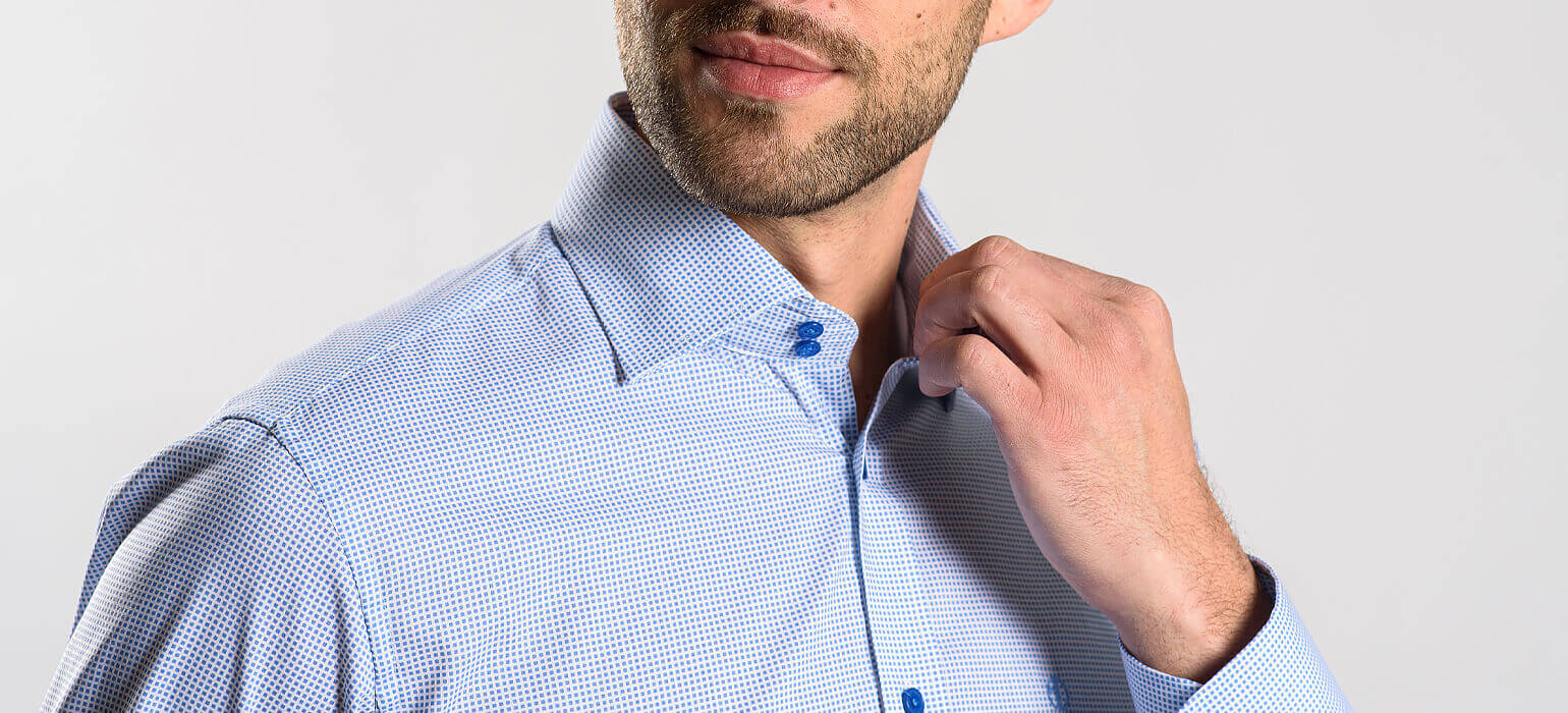 Biela Extra Slim Fit košeľa so štvorcovým vzorom
